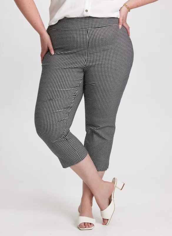 Gingham Pull-On Capris sold by Laura