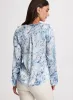 Animal Print Ruffle V-Neck Blouse sold by Laura