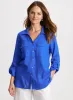 Rolled Sleeves Linen Blend Blouse sold by Laura