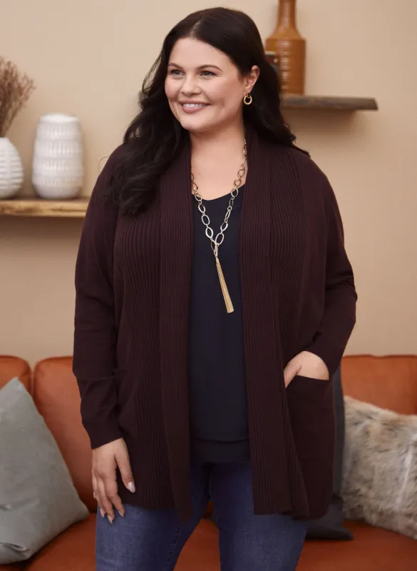 Open Cardigan With Pockets sold by Laura