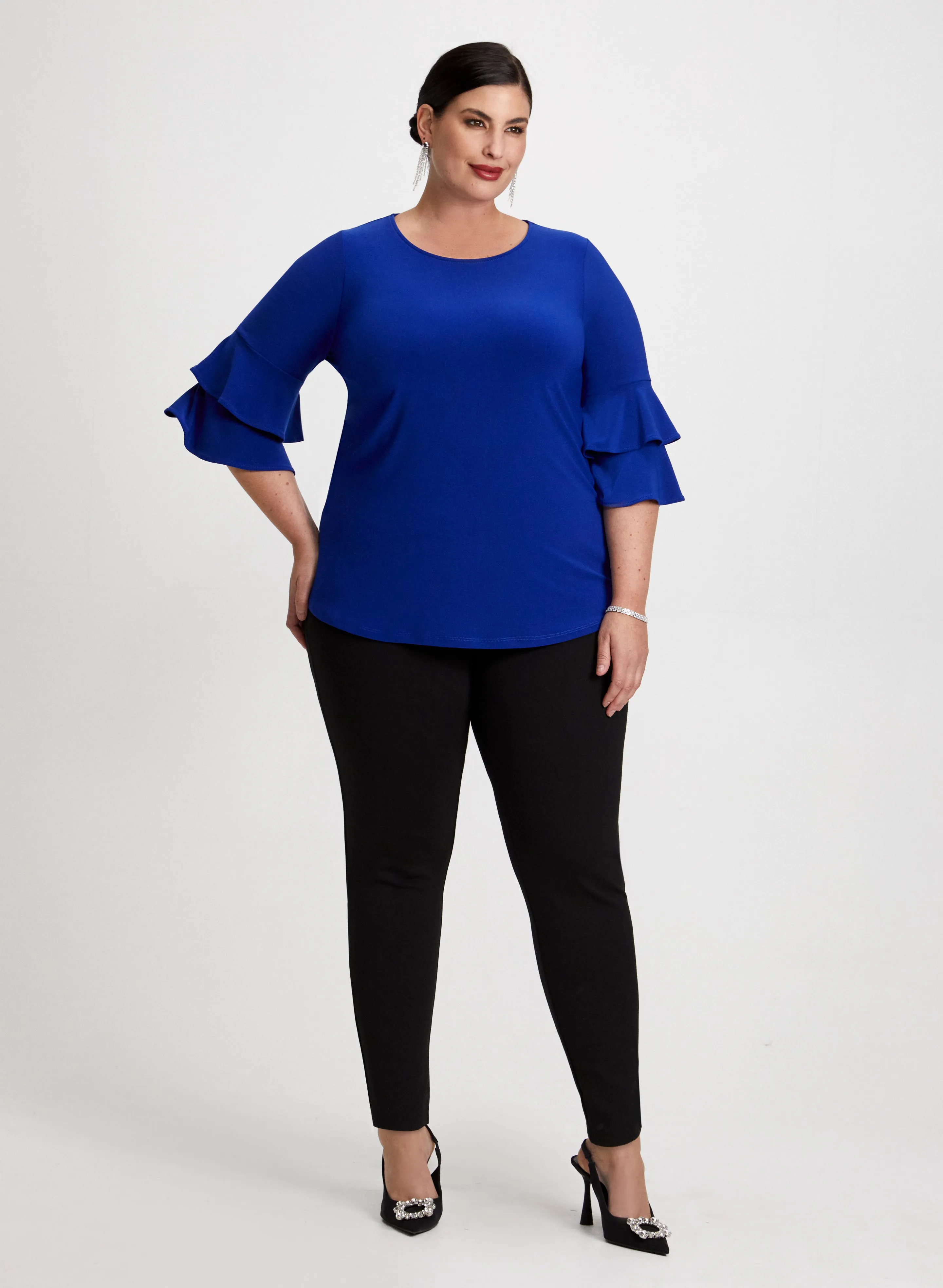 Ruffle Sleeve Top & Lace Trim Pants sold by Laura