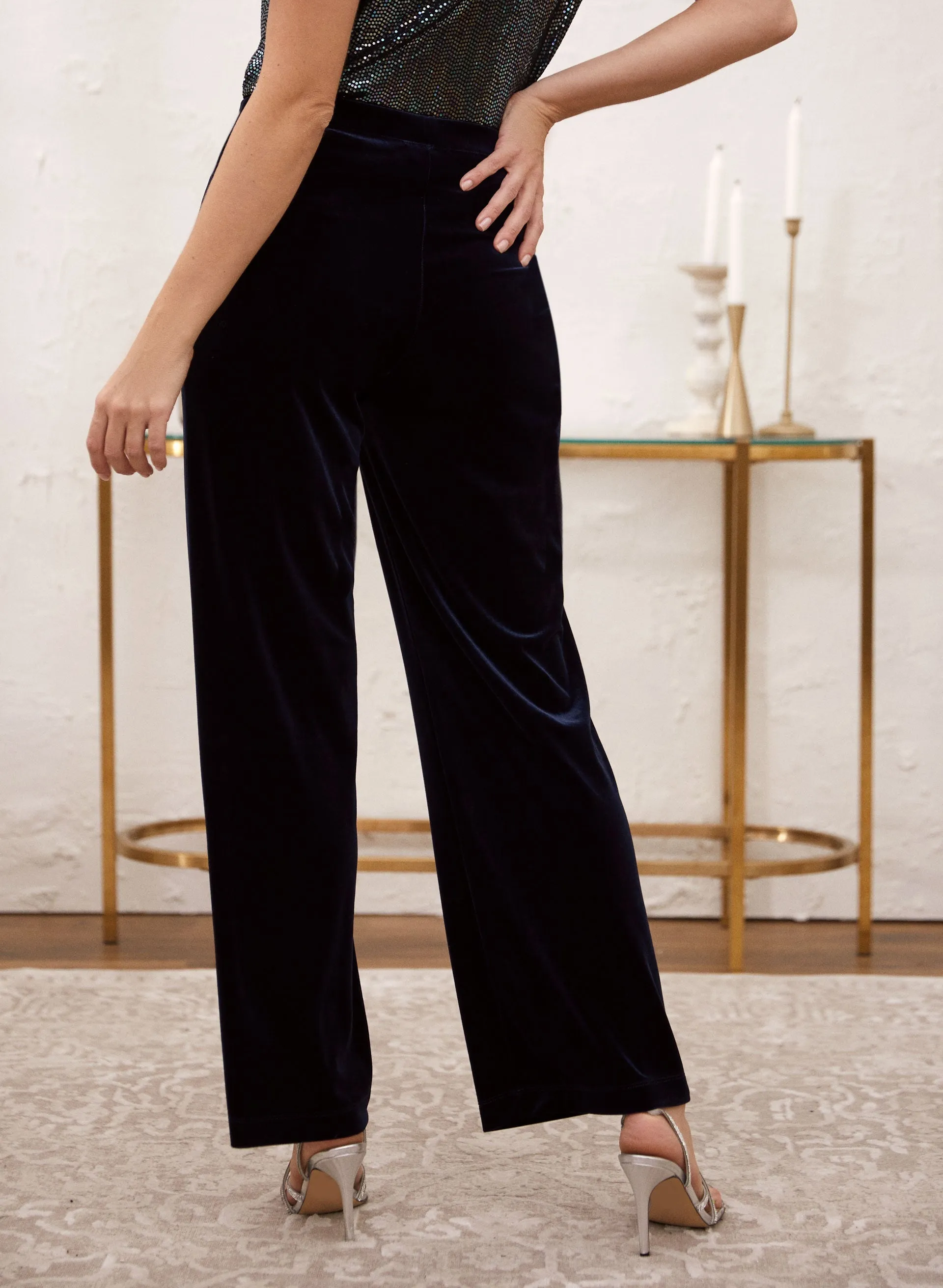 Olivia Velour Wide-Leg Pants – Tall sold by Laura product image thumbnail 2