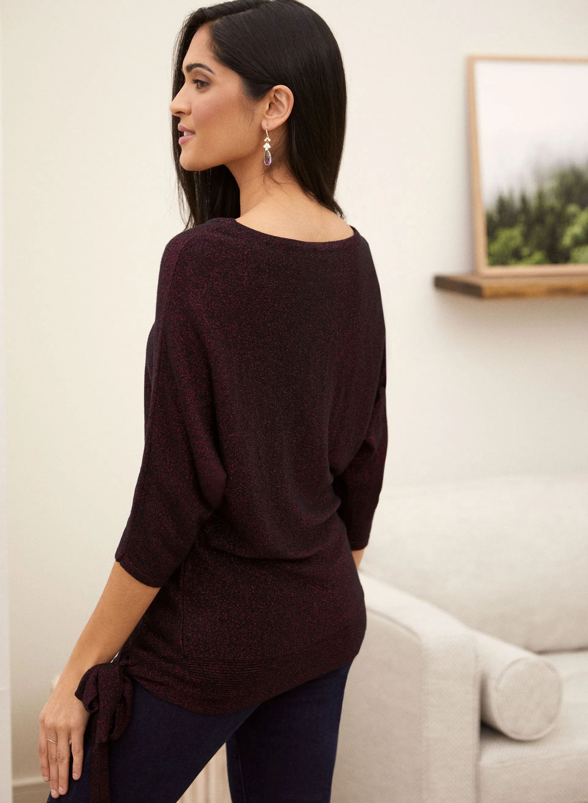 Tie Detail Dolman Sleeve Sweater sold by Laura product image thumbnail 3