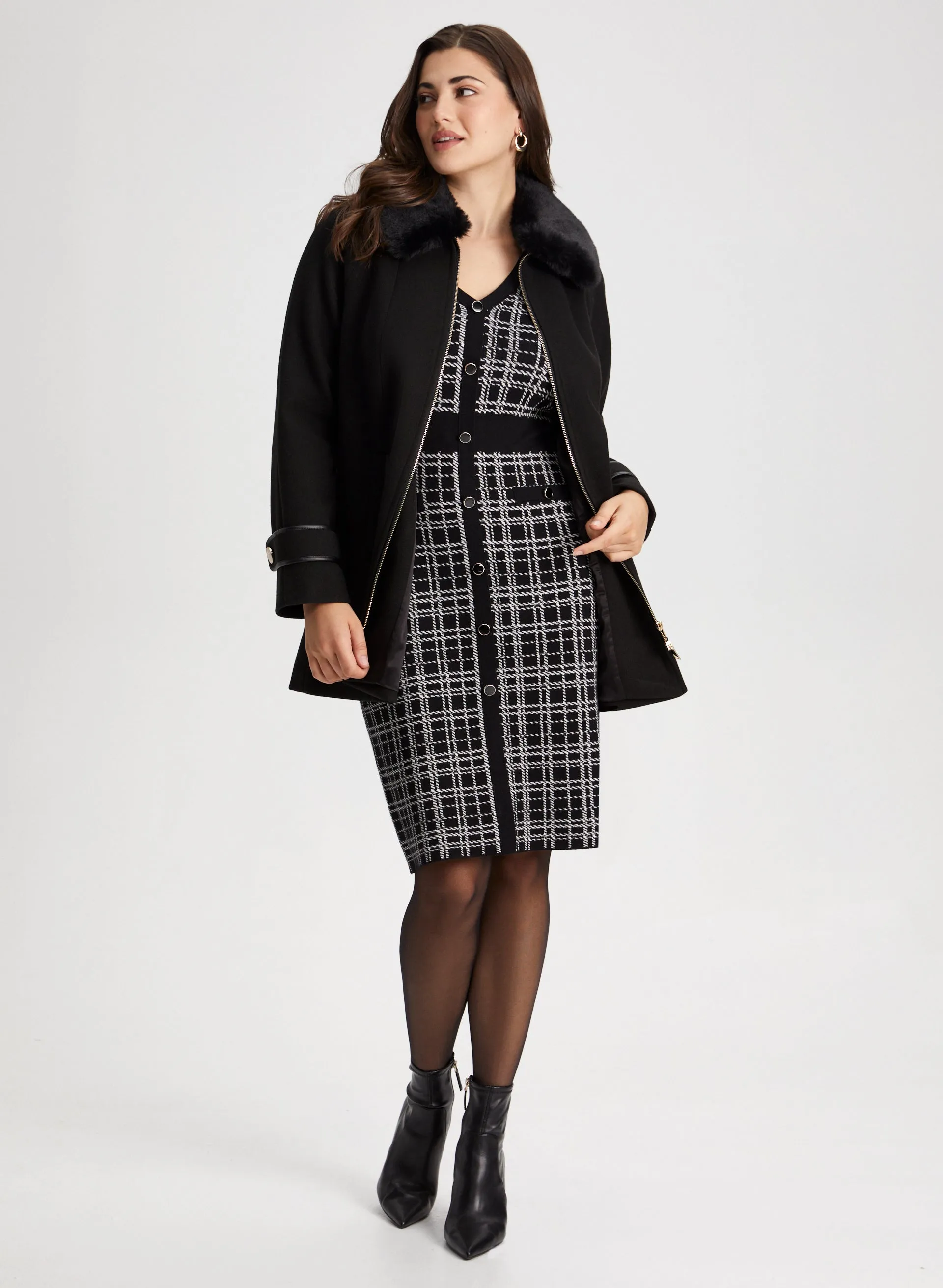 Stretch Wool Blend Coat sold by Laura product image thumbnail 3