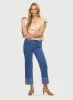Satin Blouse & Embroidered Capri Jeans sold by Laura