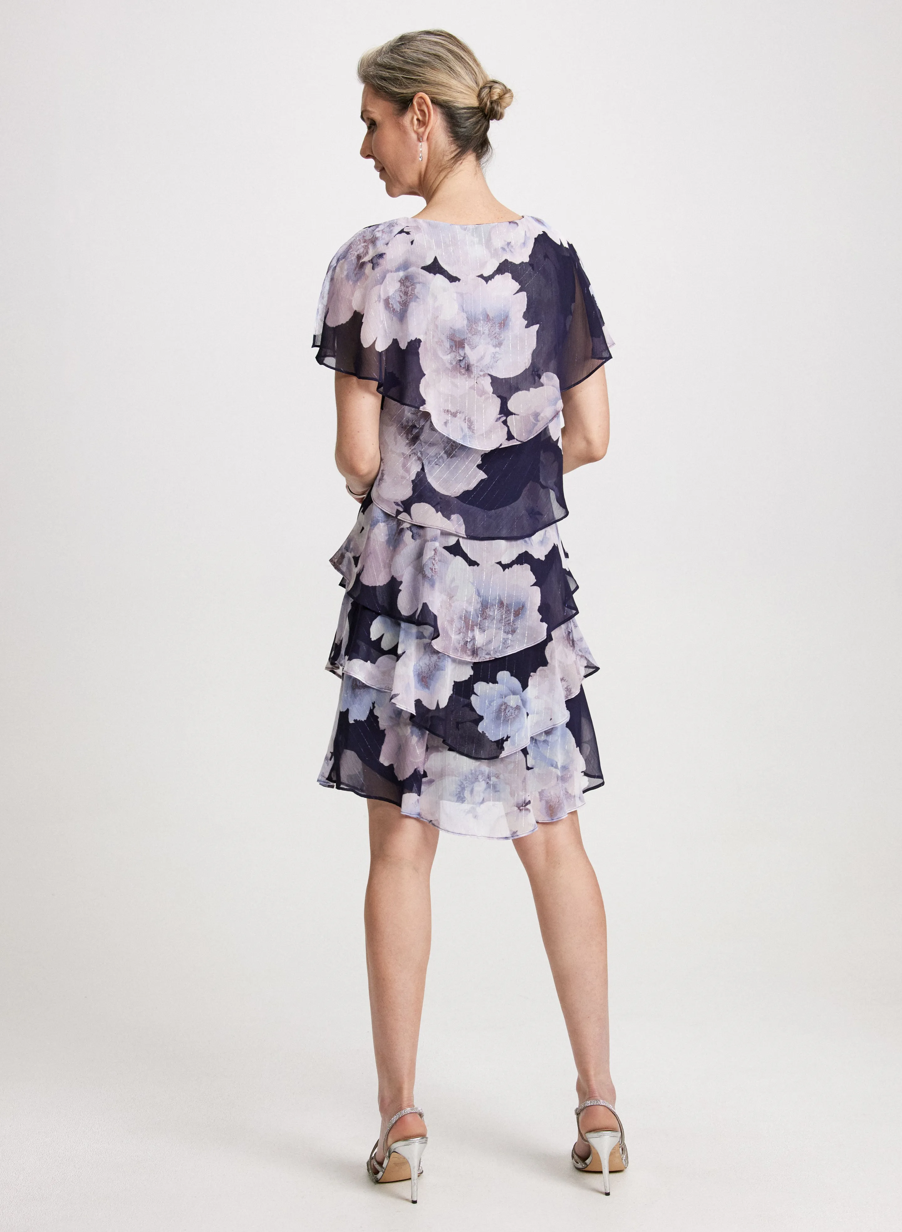 Tiered Floral Capelet Dress sold by Laura product image thumbnail 2