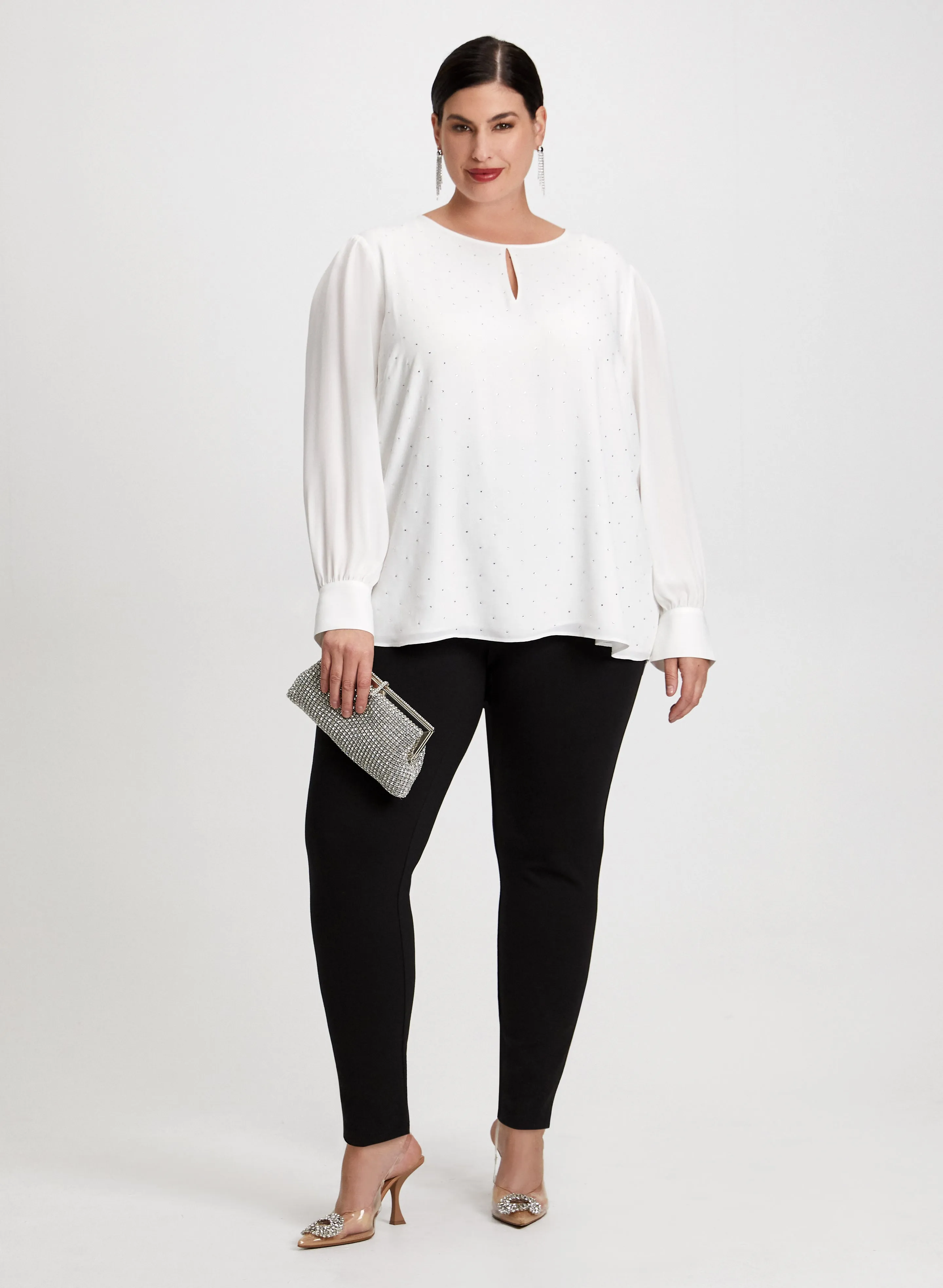 Rhinestone Detail Blouse & Slim Leg Jeans sold by Laura