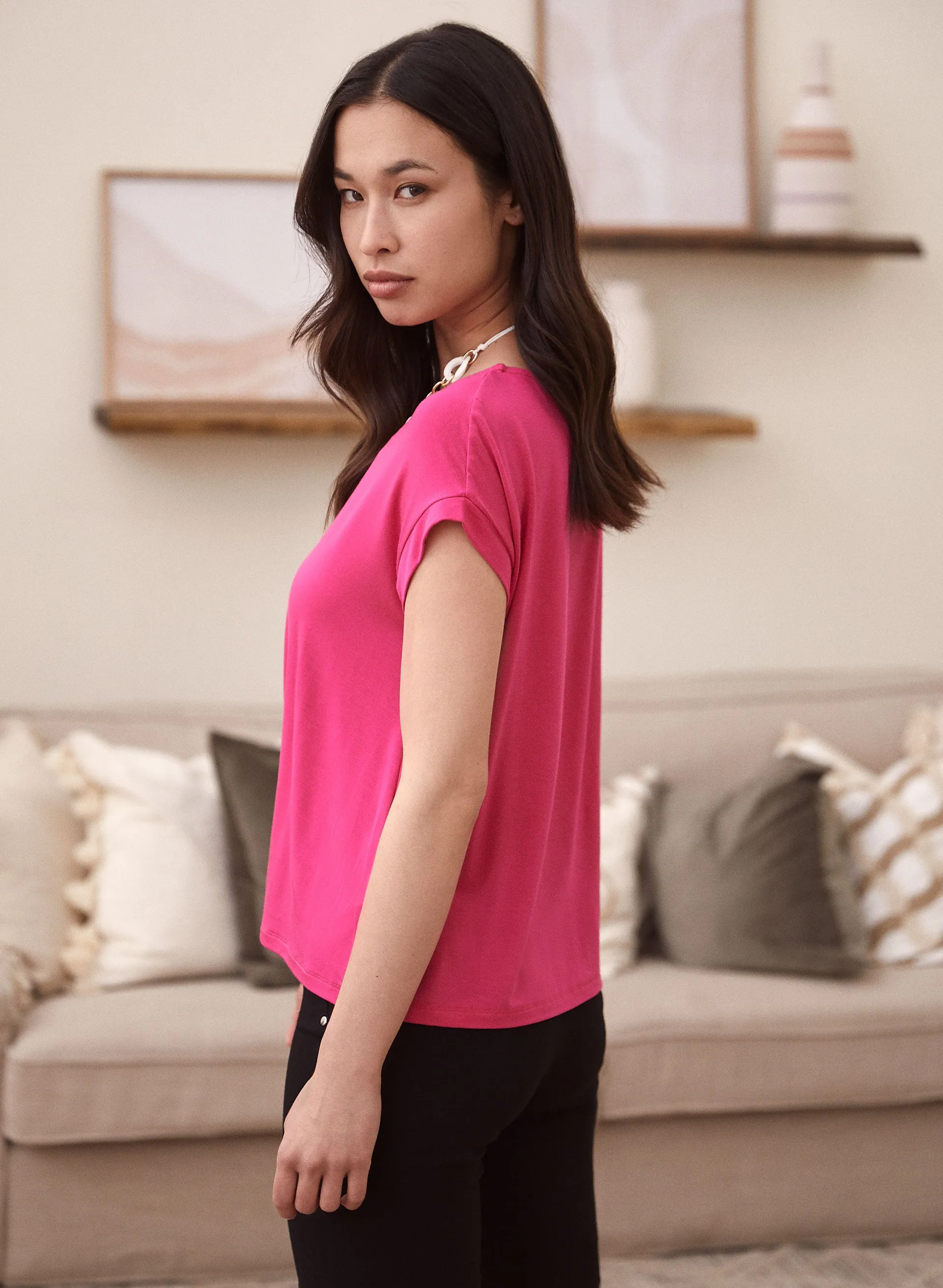 Drop Shoulder Scoop Neck Top sold by Laura product image thumbnail 4