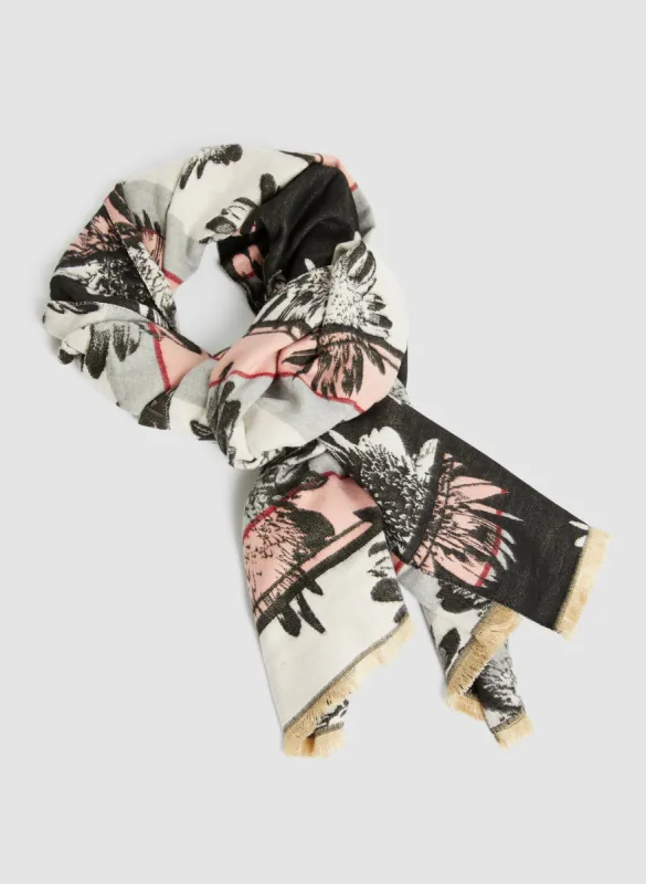 Sunflower Print Scarf sold by Laura