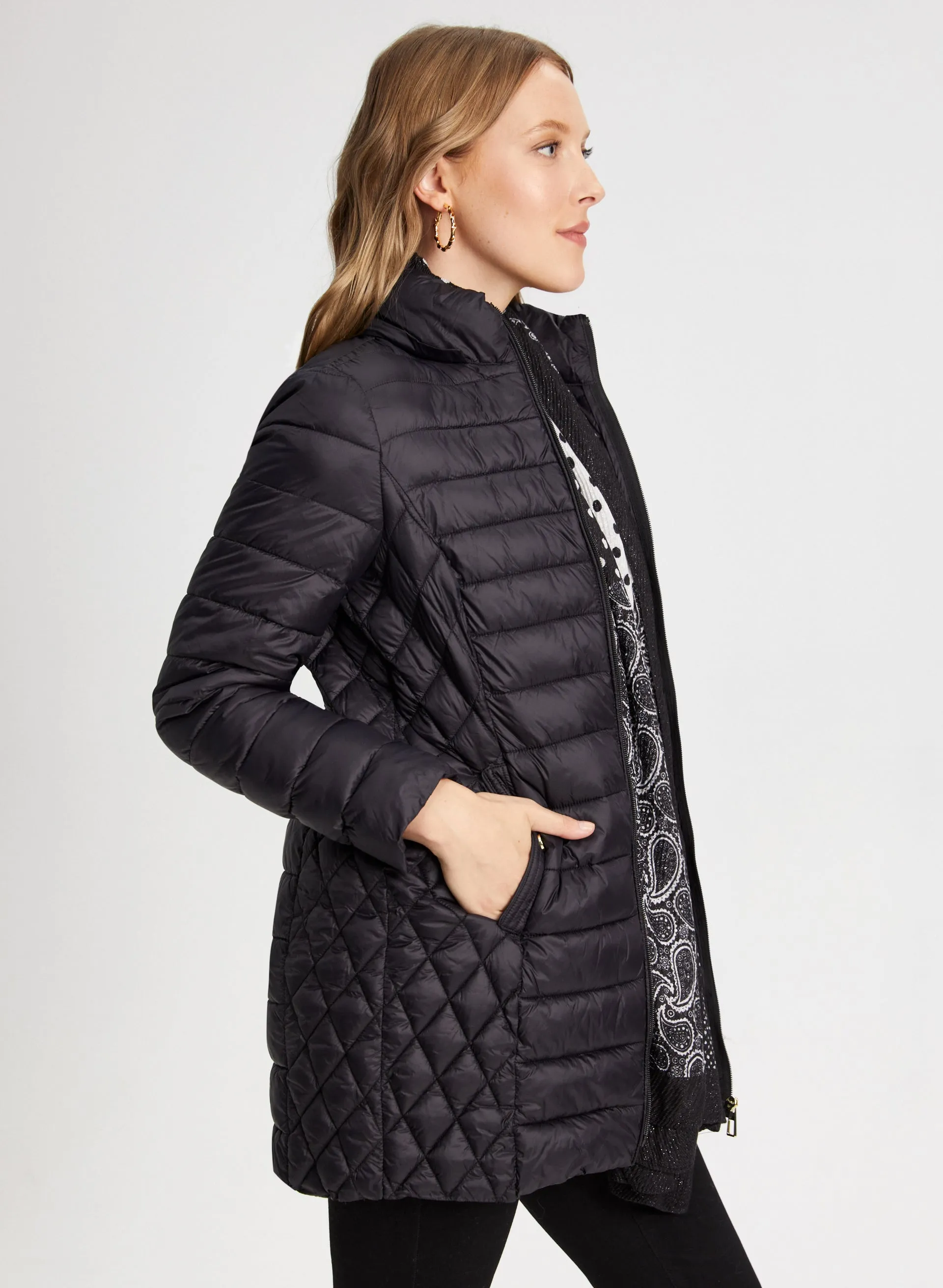 Quilted Mid-length Coat sold by Laura product image thumbnail 2