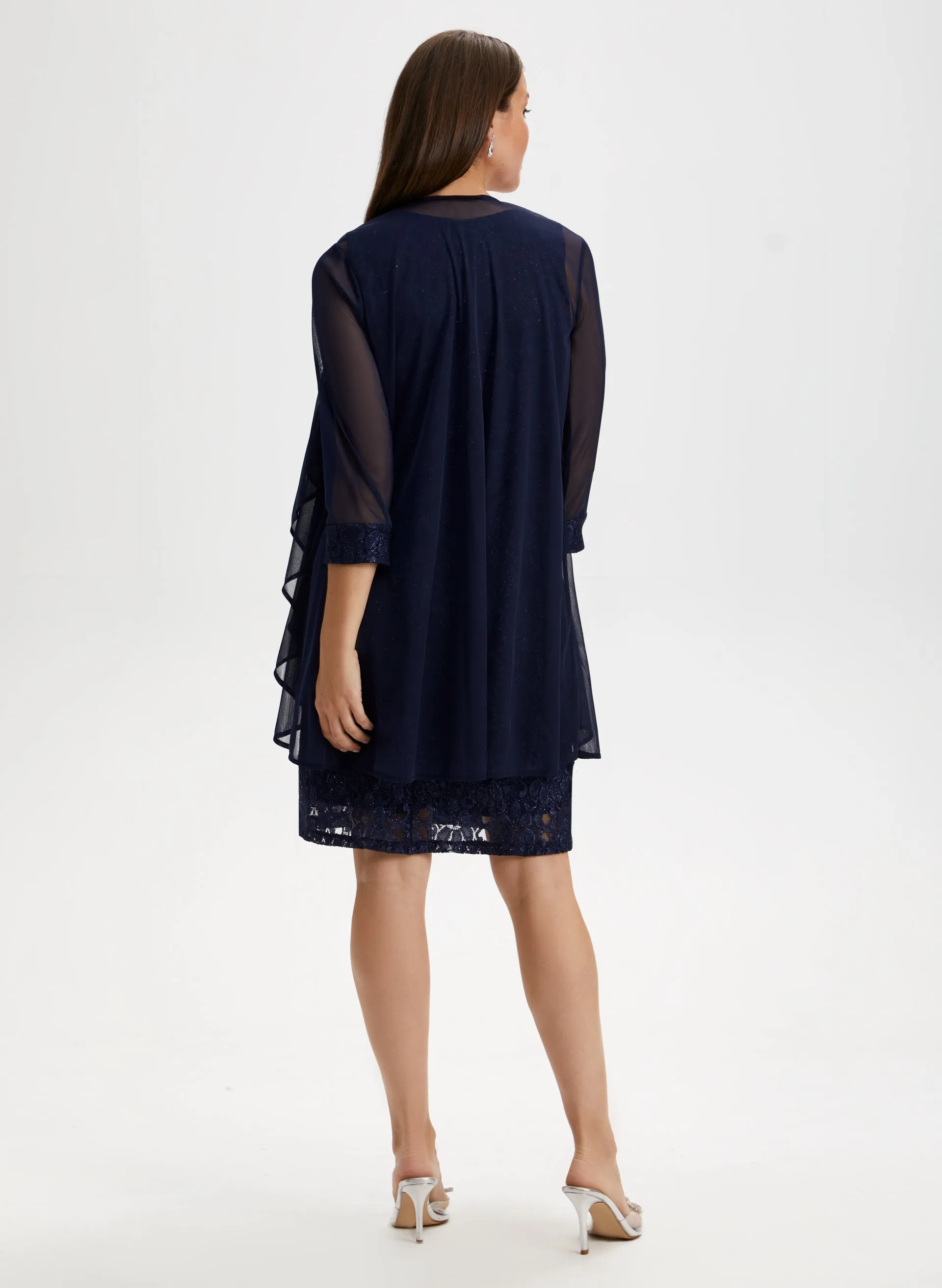 Glitter Lace Dress & Jacket Set sold by Laura product image thumbnail 2