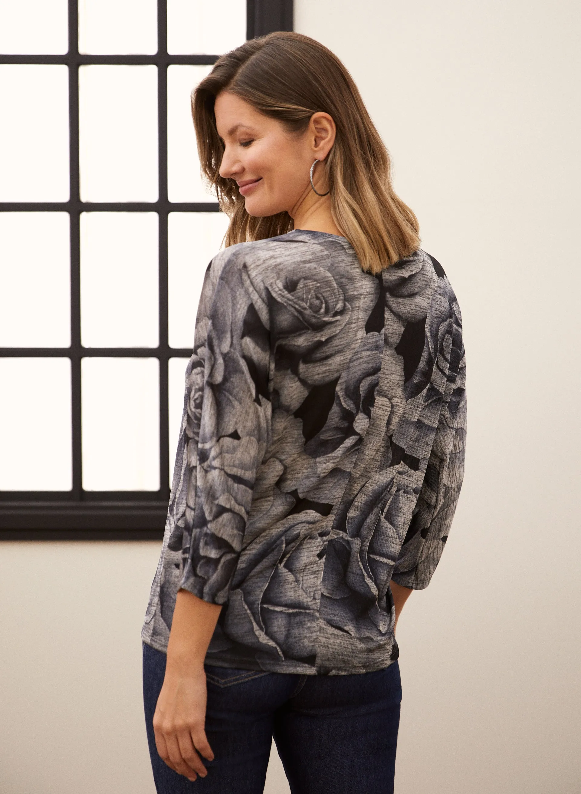 Floral Print Knit Top sold by Laura product image thumbnail 3