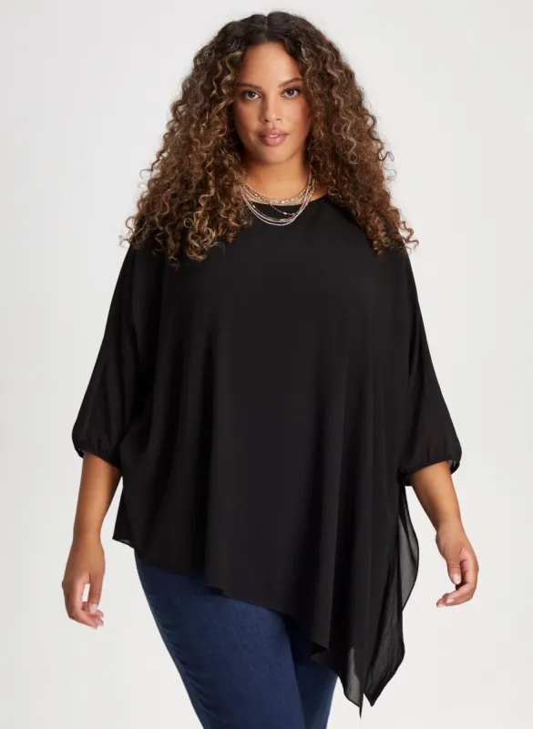 Asymmetric Overlay Tunic Top sold by Laura