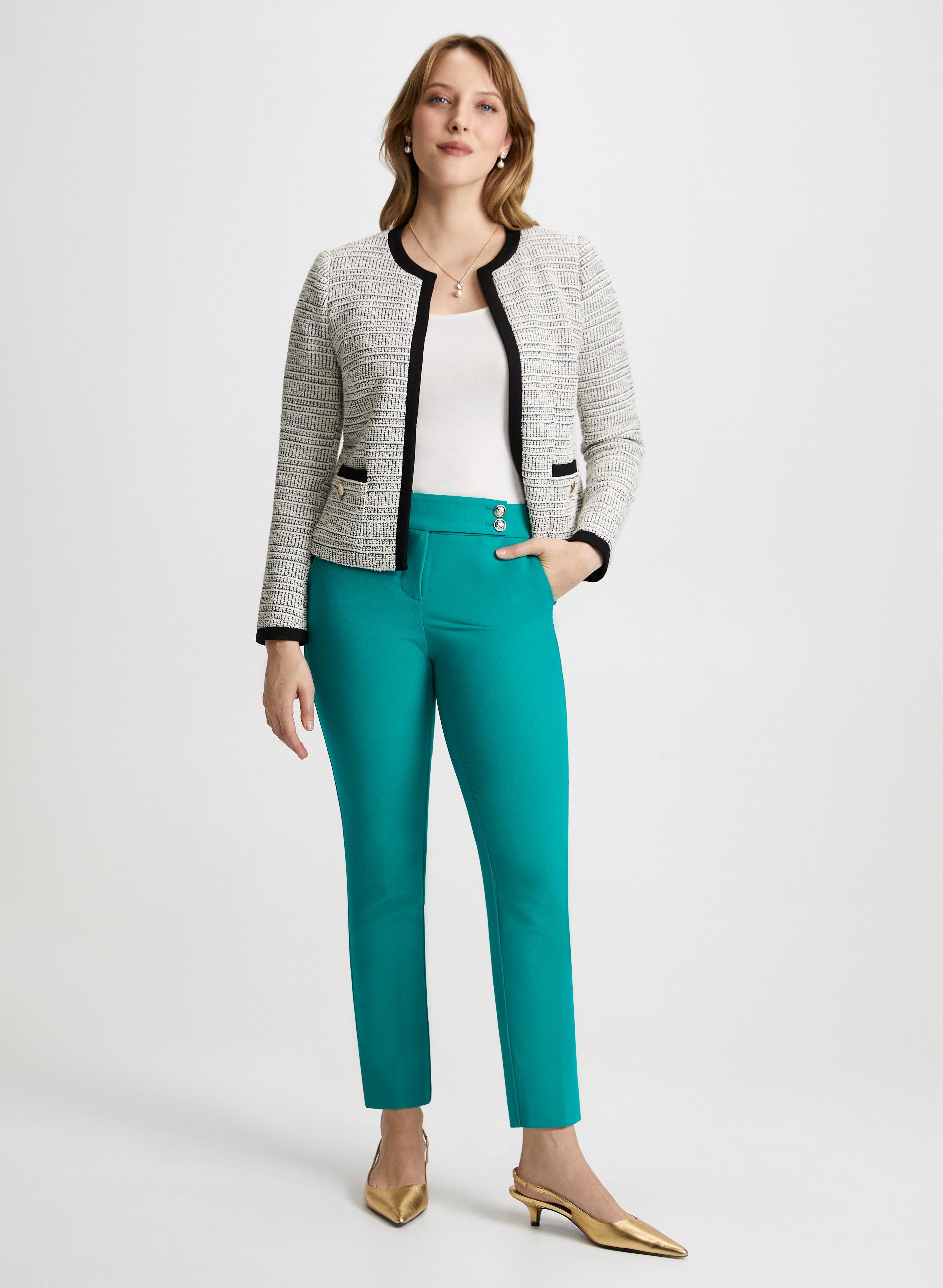 Bouclé Jacket & Slim Leg Pants sold by Laura