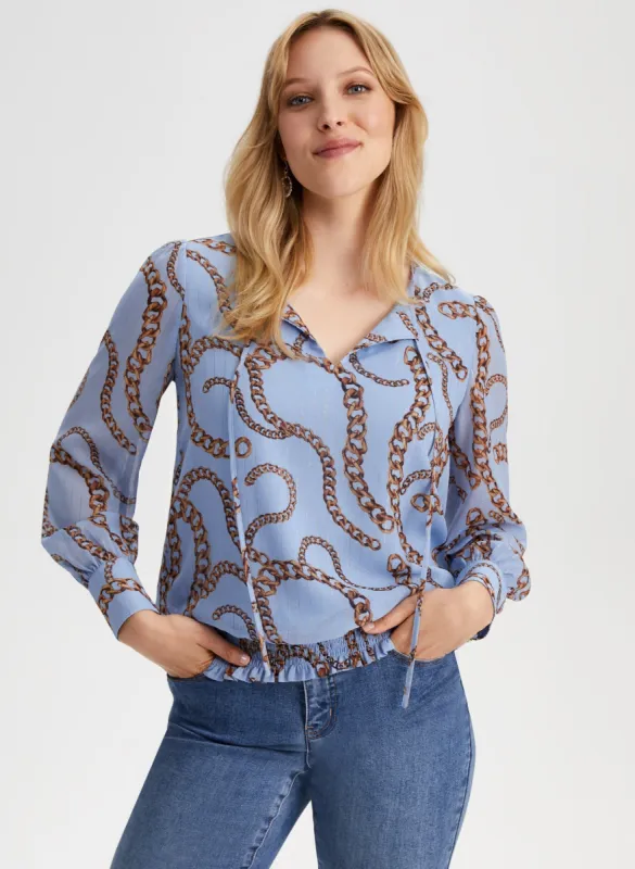 Chain Print Blouse sold by Laura