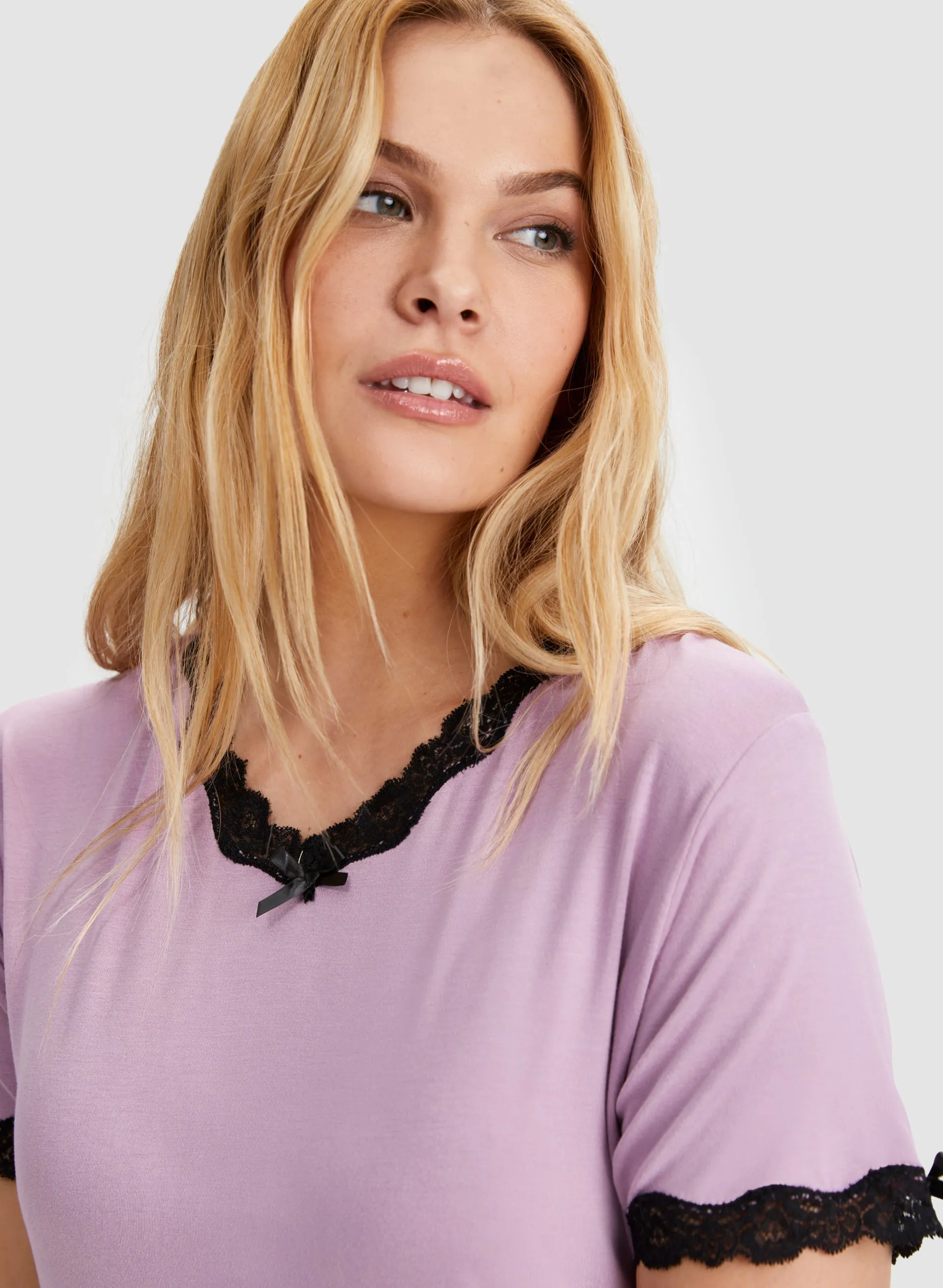 Lace Trim Nightgown sold by Laura product image thumbnail 4