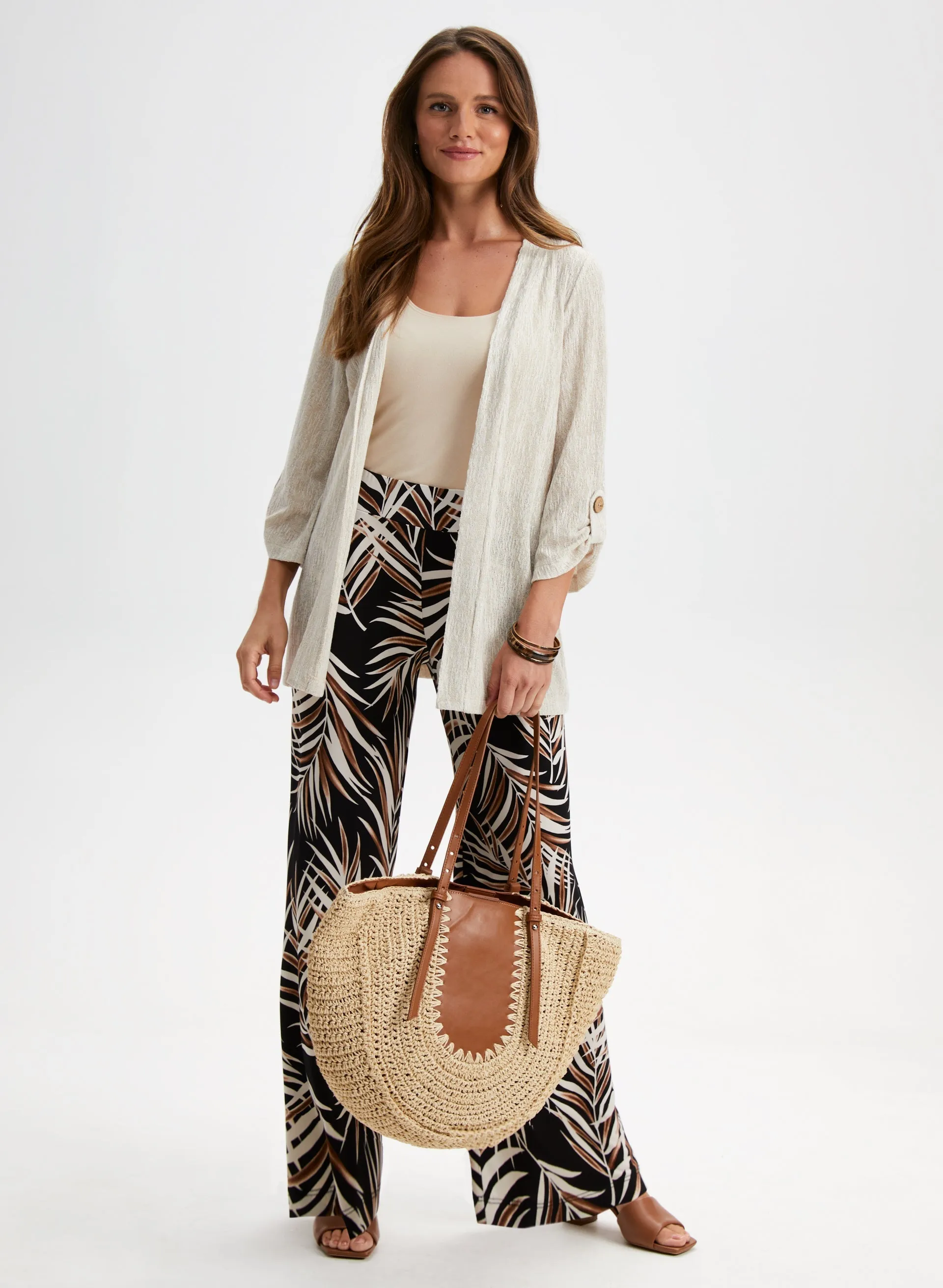 Leaf Print Wide Leg Pants sold by Laura product image thumbnail 3