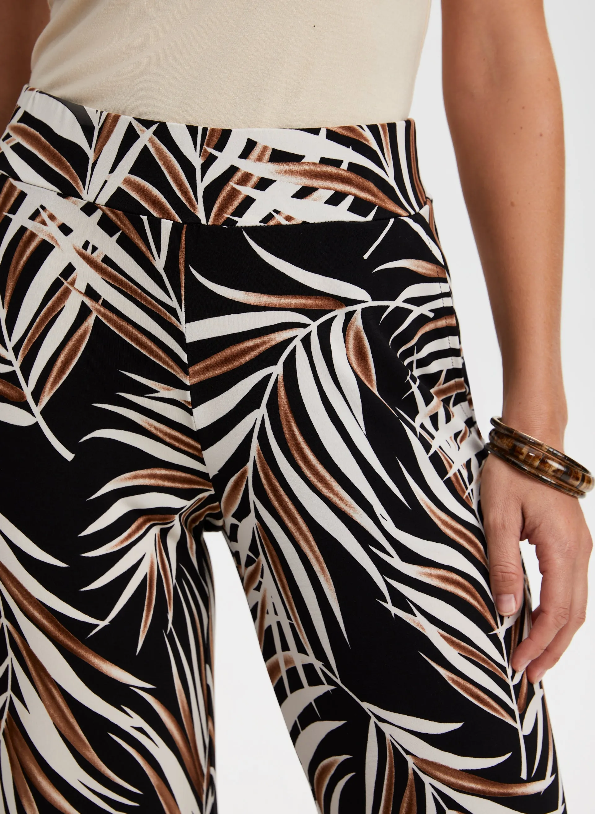Leaf Print Wide Leg Pants sold by Laura product image thumbnail 5