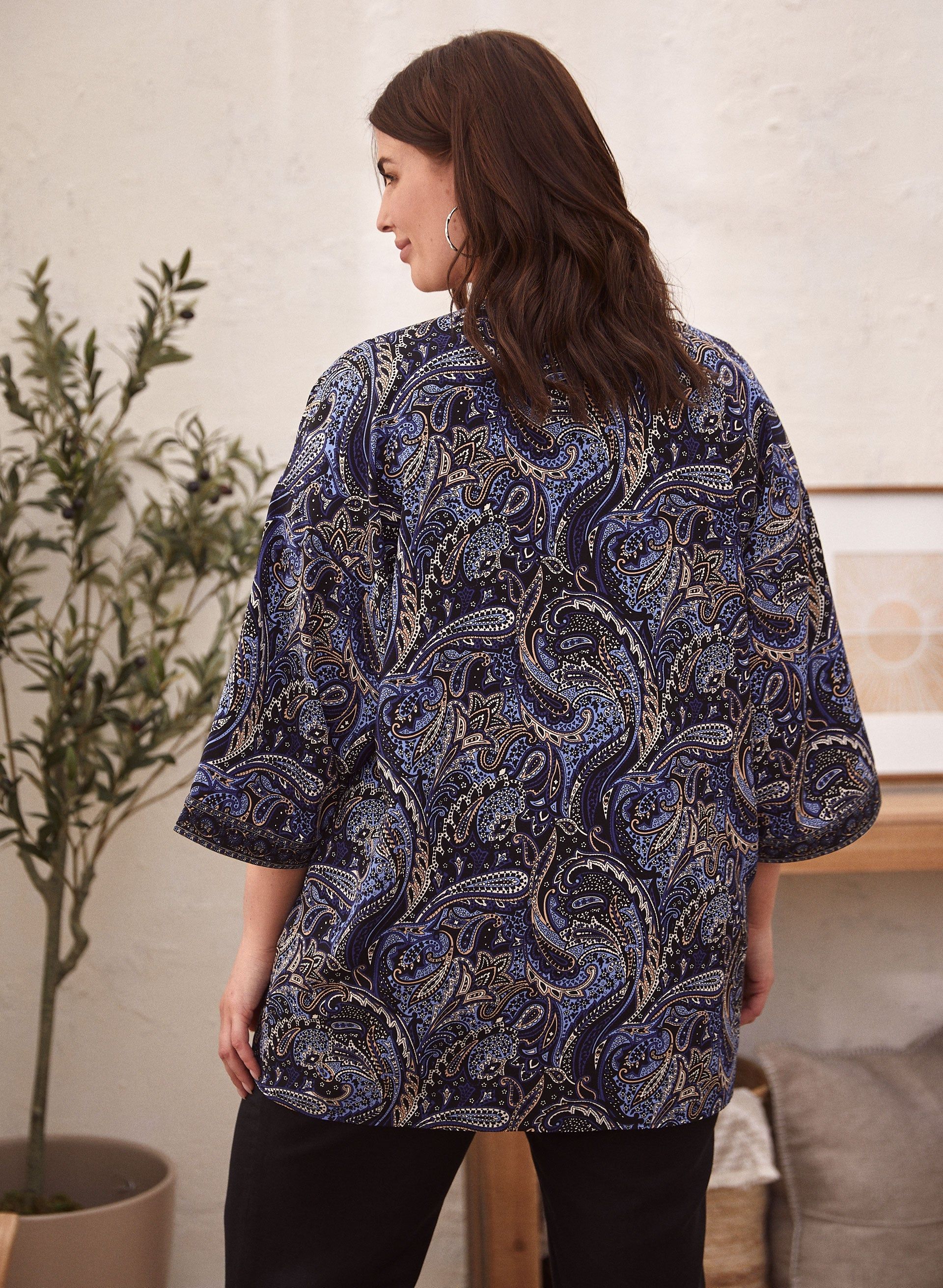 Paisley Print Open Front Blouse sold by Laura product image thumbnail 4