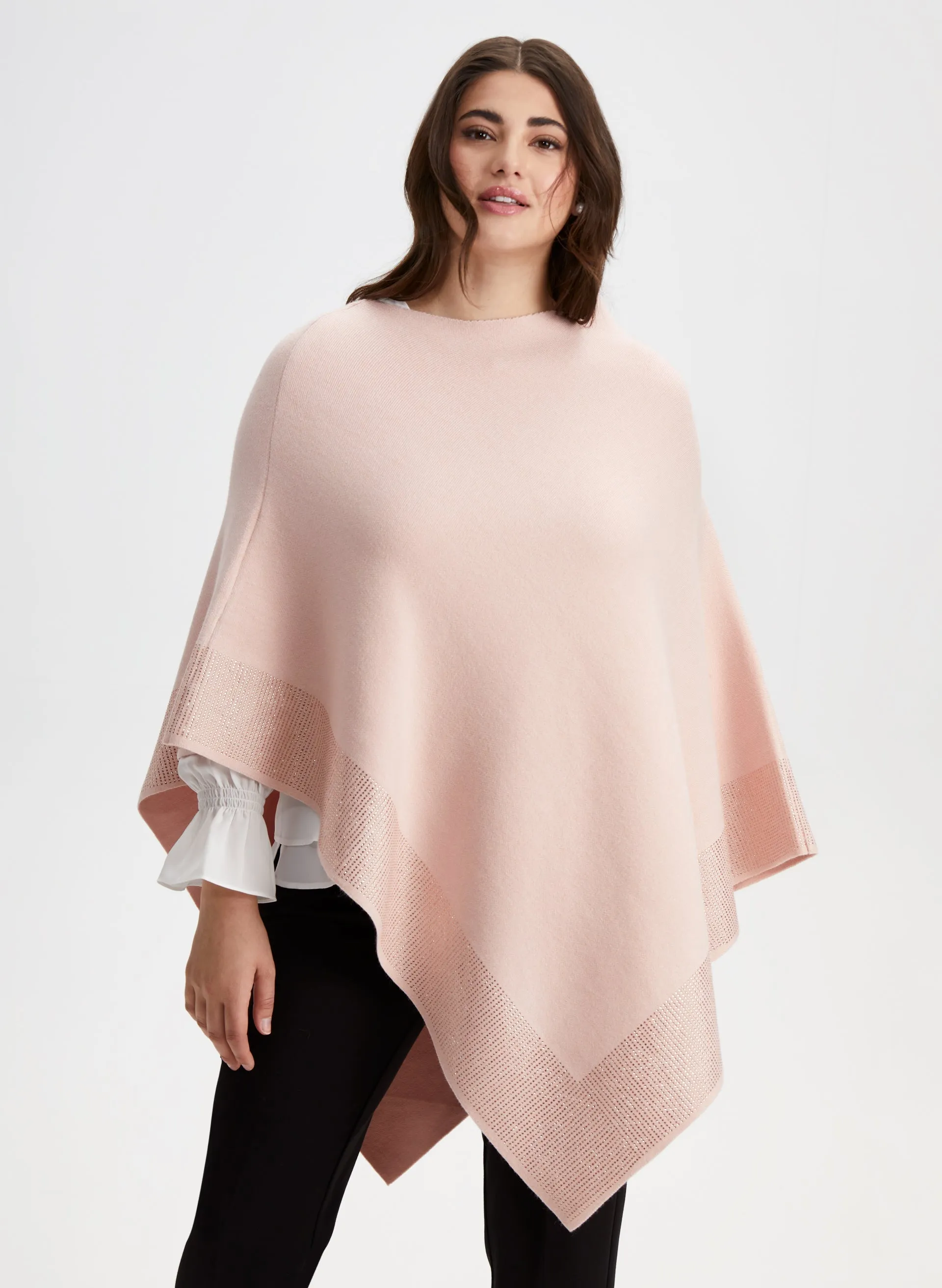 Stone Border Popover Poncho sold by Laura