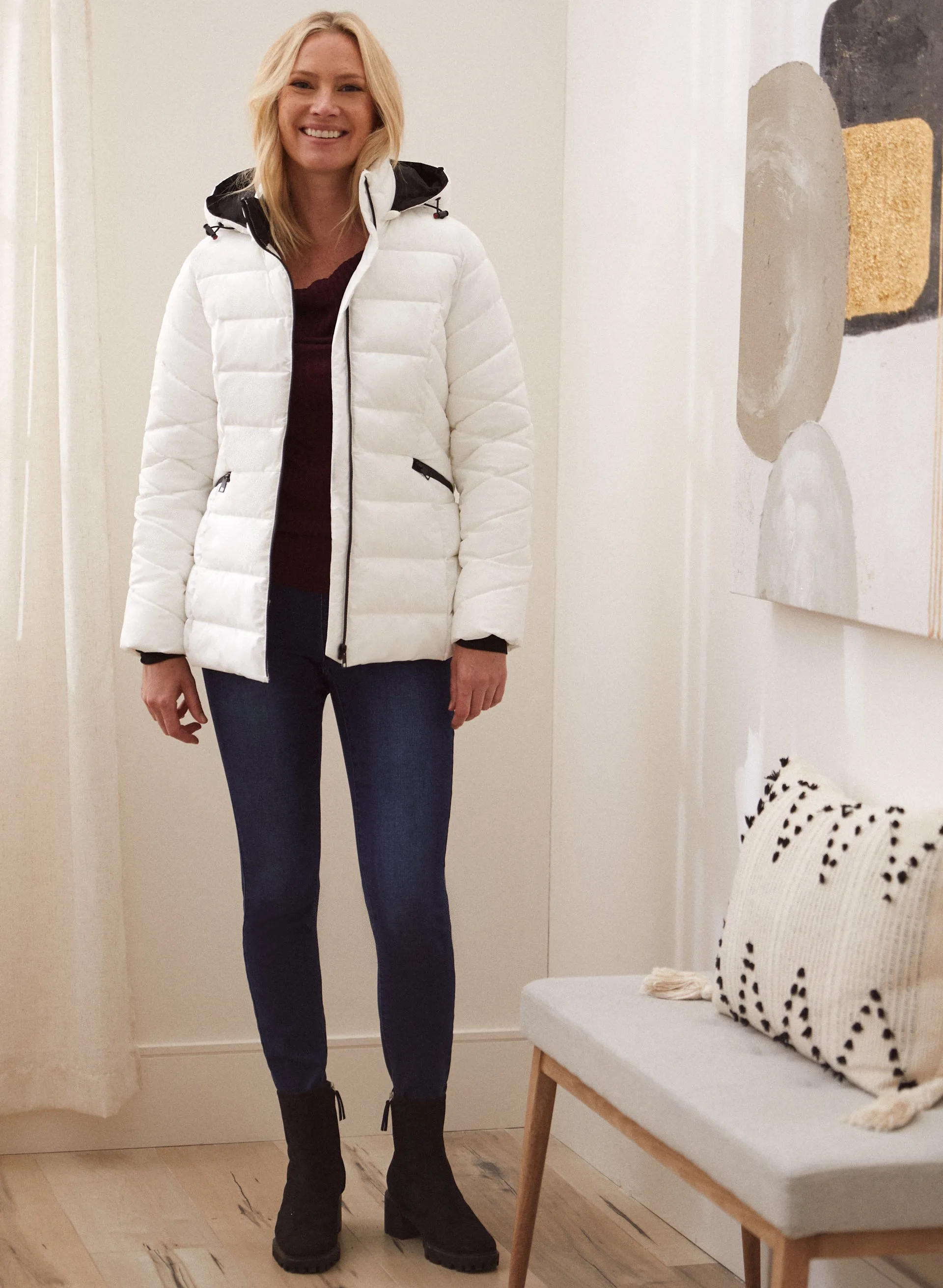 Recycled Stretch Vegan Down Coat sold by Laura product image thumbnail 3