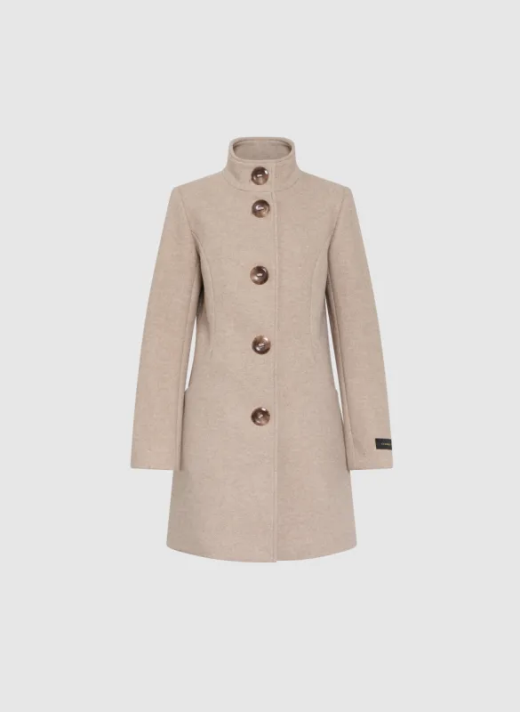 Stretch Wool Blend Coat sold by Laura