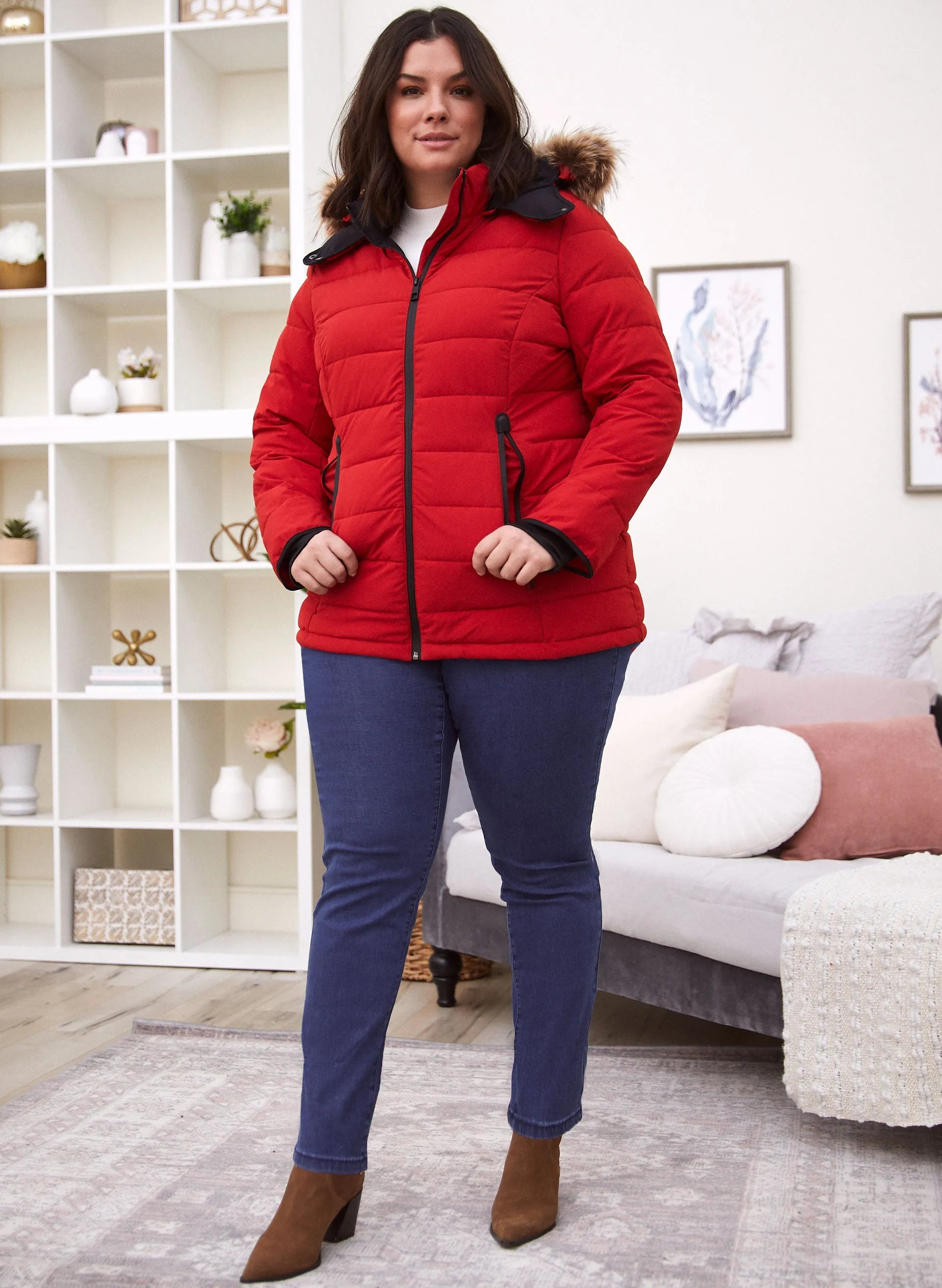 Stretch Vegan Down Coat sold by Laura product image thumbnail 3