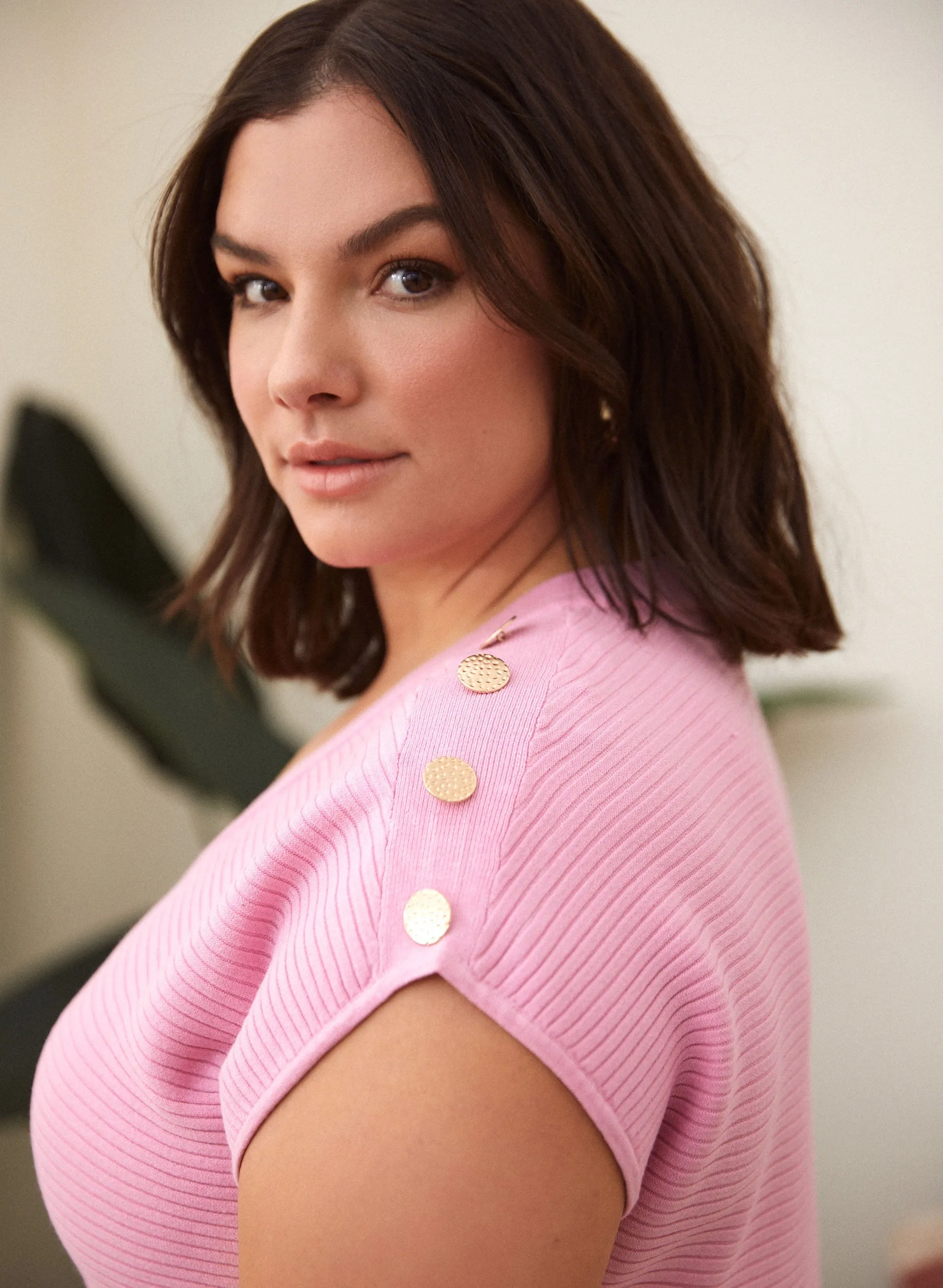 Button Detail Rib Knit Sweater sold by Laura product image thumbnail 2