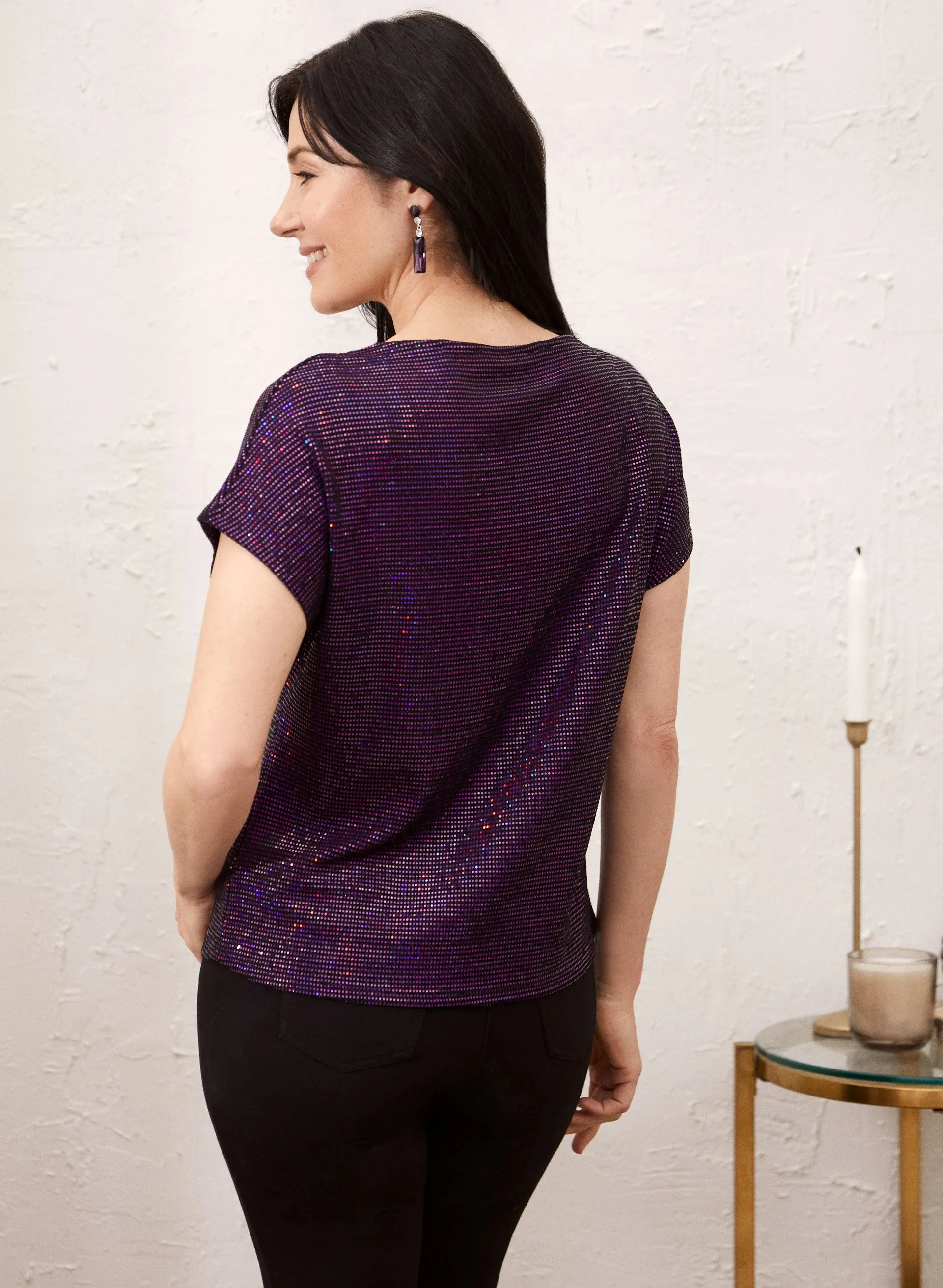 Sequin Drop Shoulder Blouse sold by Laura product image thumbnail 3