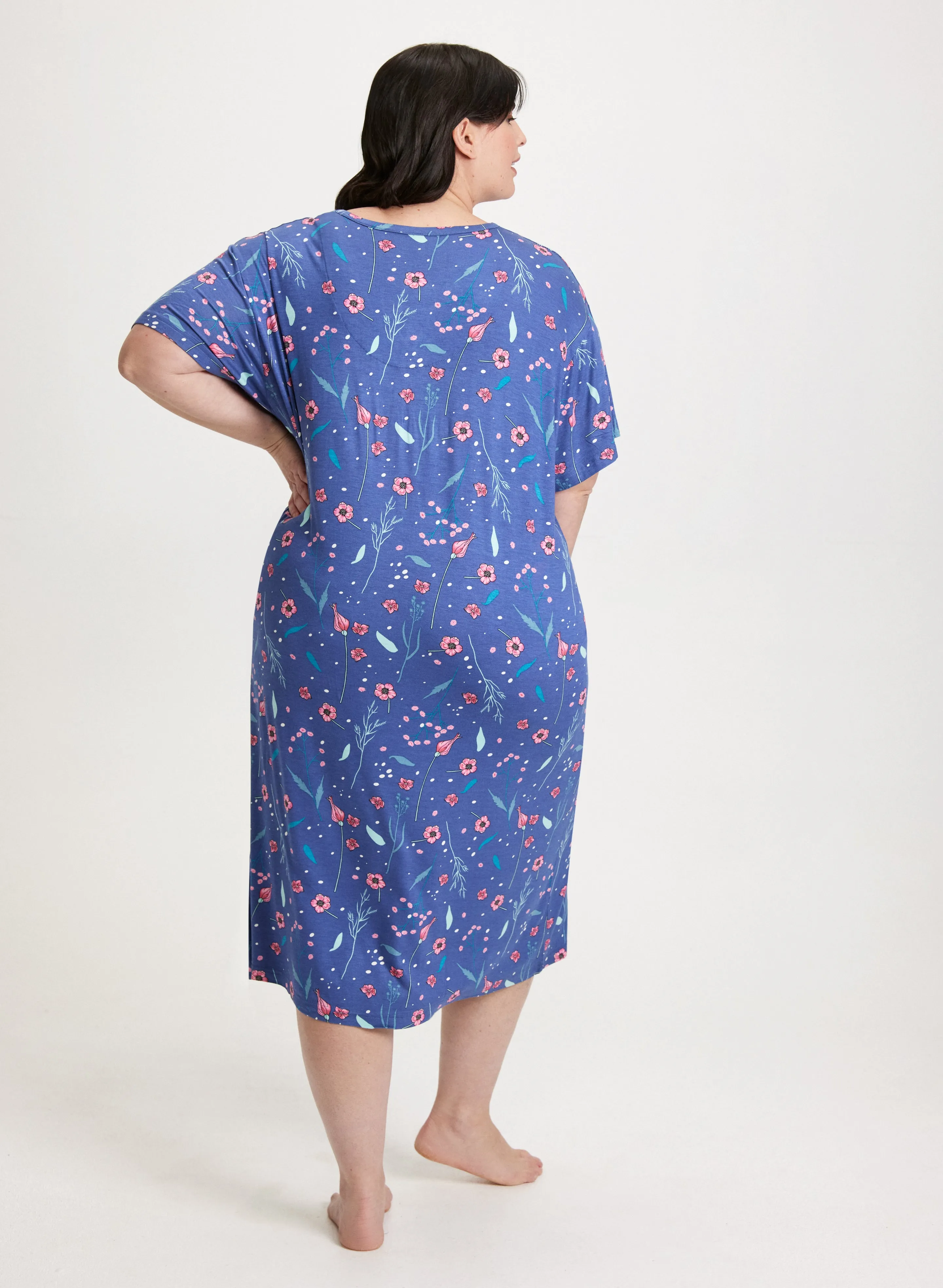 Short Sleeve Long Printed Nightgown sold by Laura product image thumbnail 2