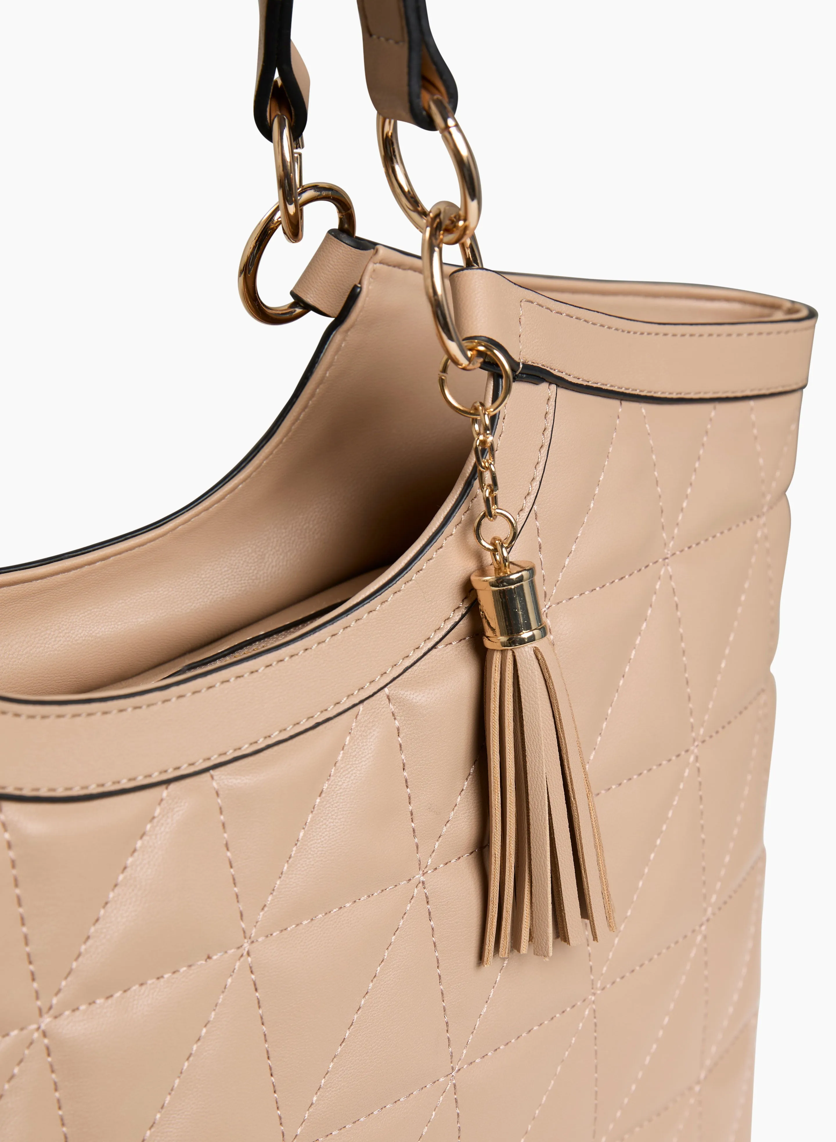 Quilted Vegan Leather Tote Bag sold by Laura product image thumbnail 2