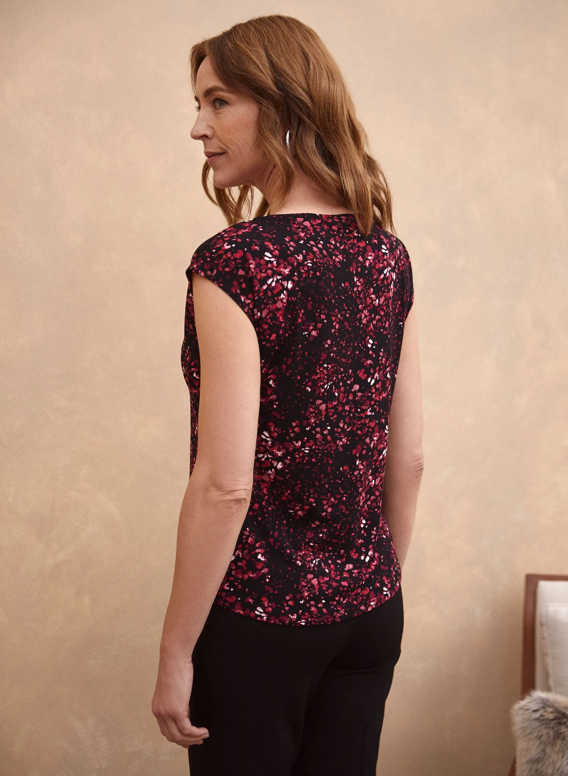 Abstract Floral Print Top sold by Laura product image thumbnail 3