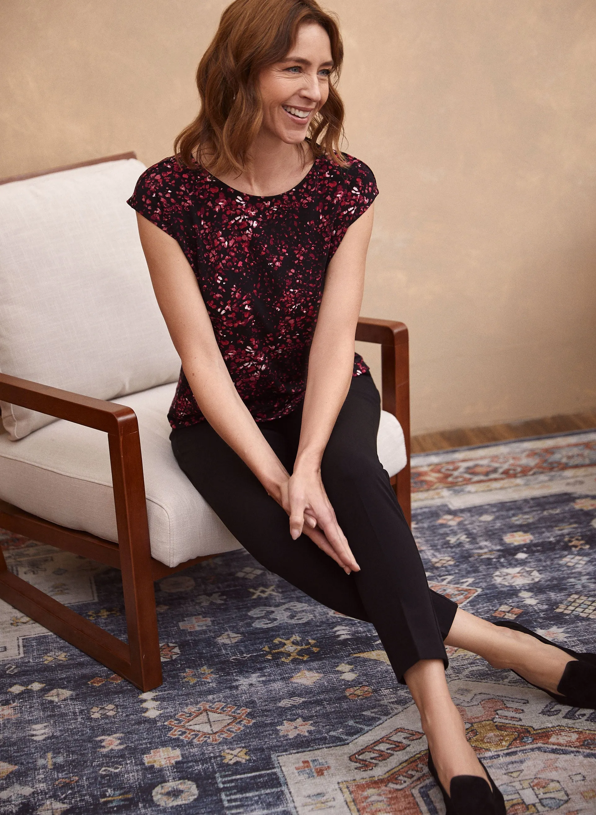 Abstract Floral Print Top sold by Laura product image thumbnail 4