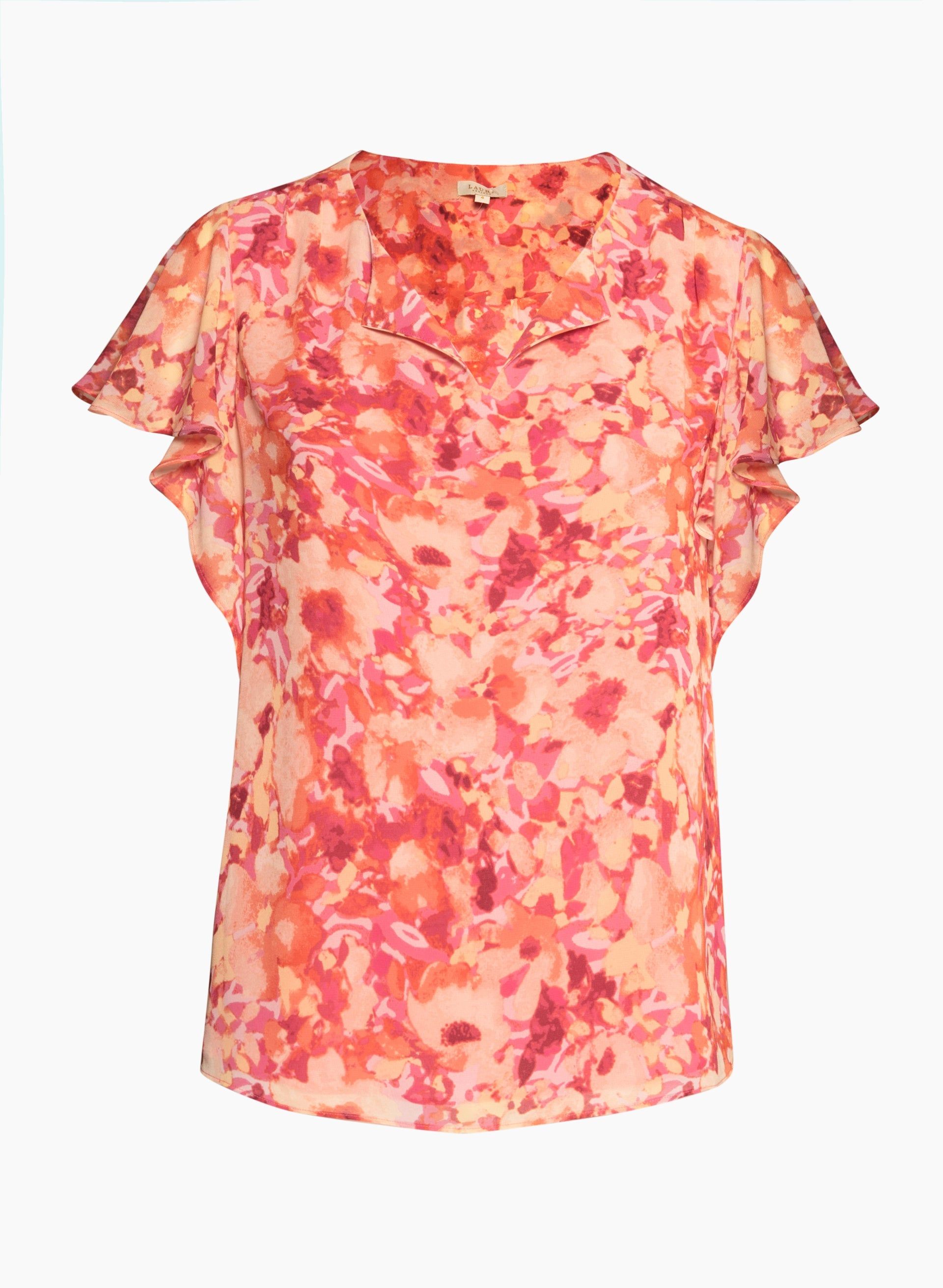 Flutter Sleeve Floral Print Blouse sold by Laura product image thumbnail 5