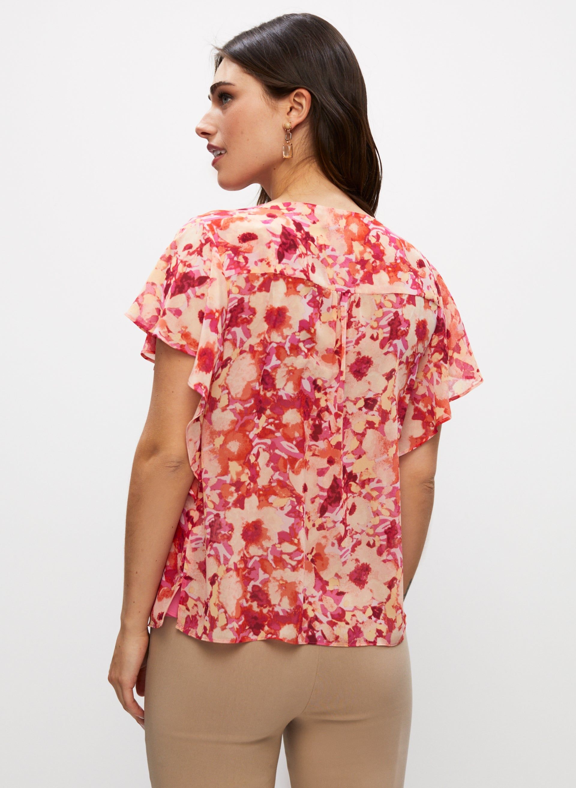 Flutter Sleeve Floral Print Blouse sold by Laura product image thumbnail 2