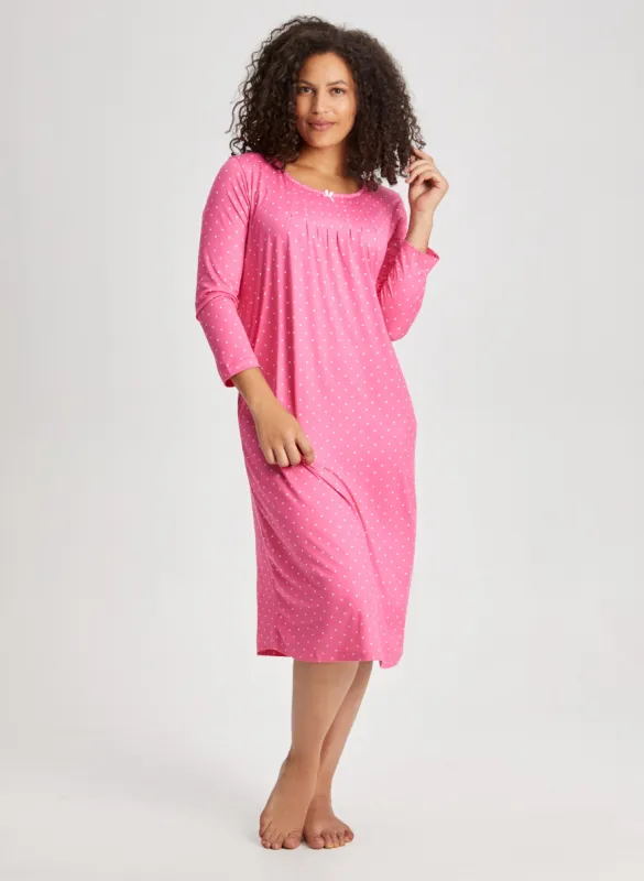 Polka Dot Print Nightgown sold by Laura
