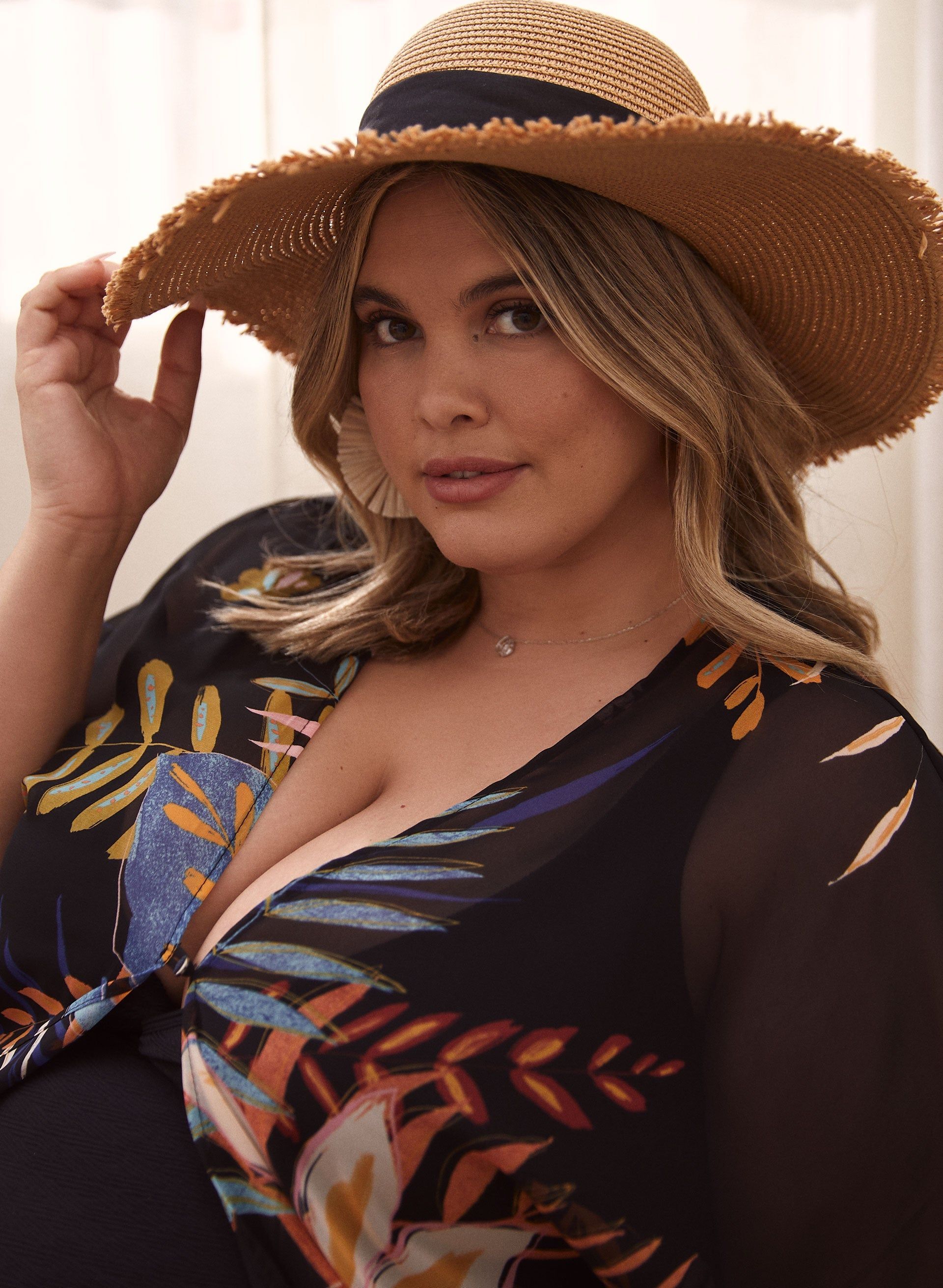 Tropical Print Sheer Cover-Up sold by Laura product image thumbnail 4