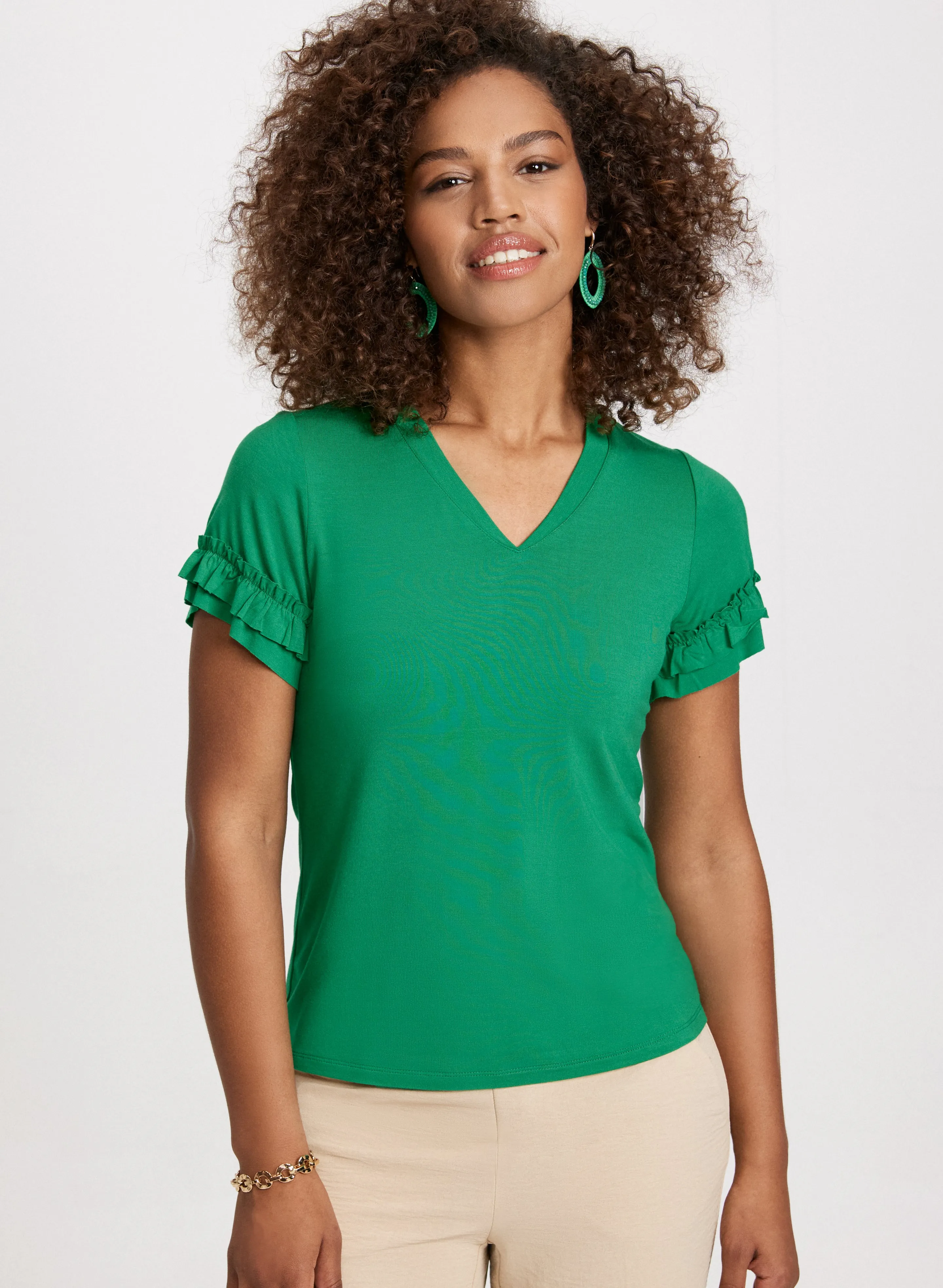 Frill Trim T-Shirt sold by Laura product image thumbnail 5