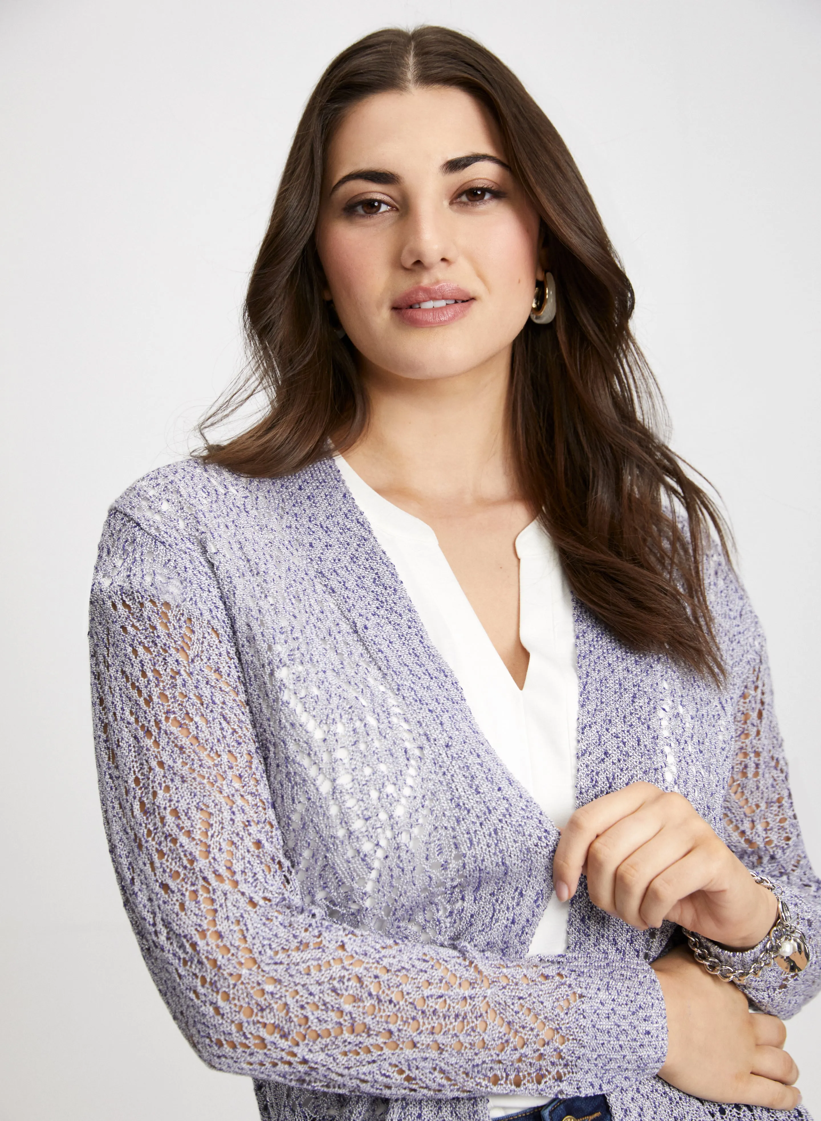 Textured Open-Knit Cardigan sold by Laura product image thumbnail 2