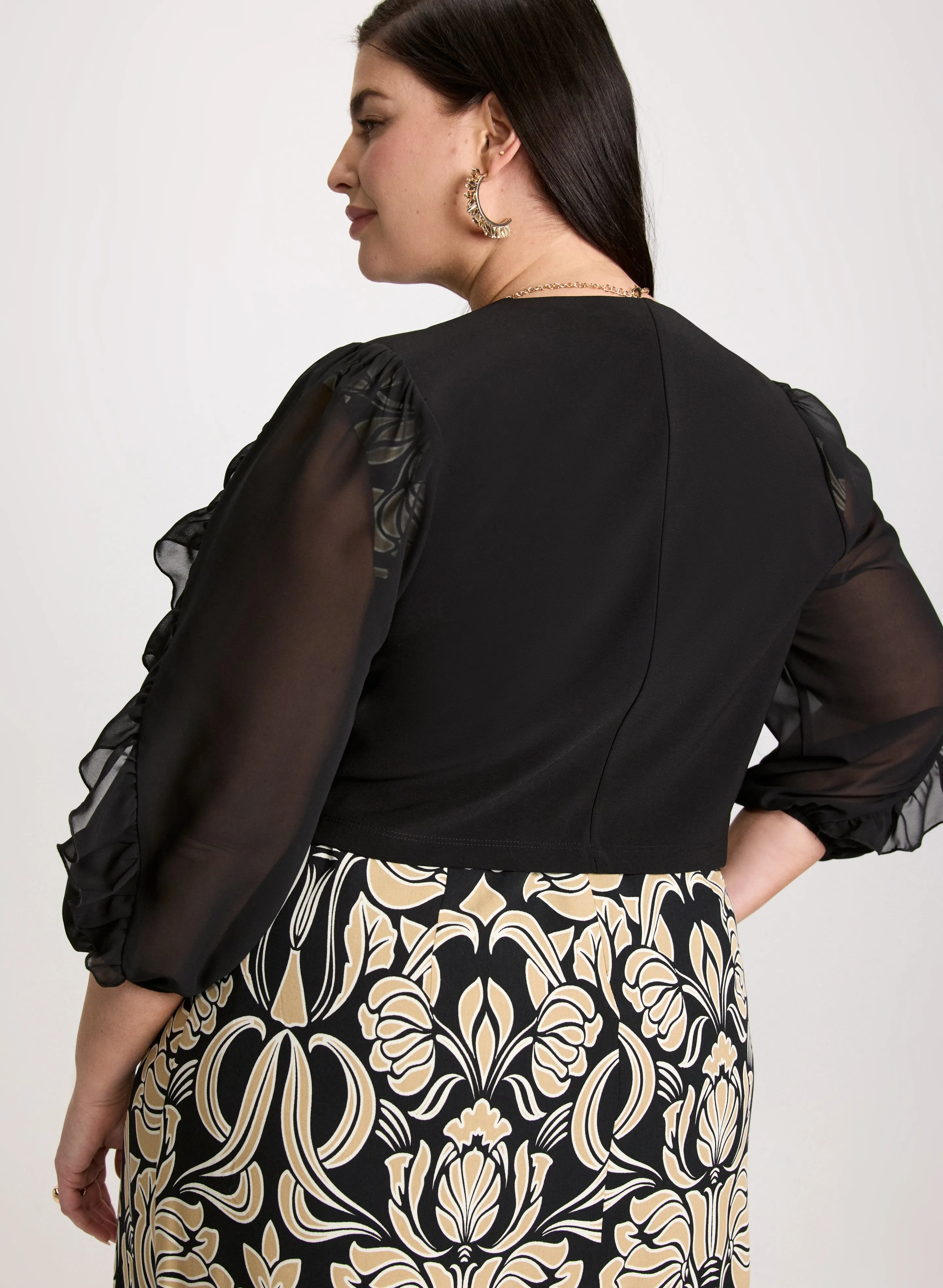 Sheer Ruffled Sleeve Bolero sold by Laura product image thumbnail 4