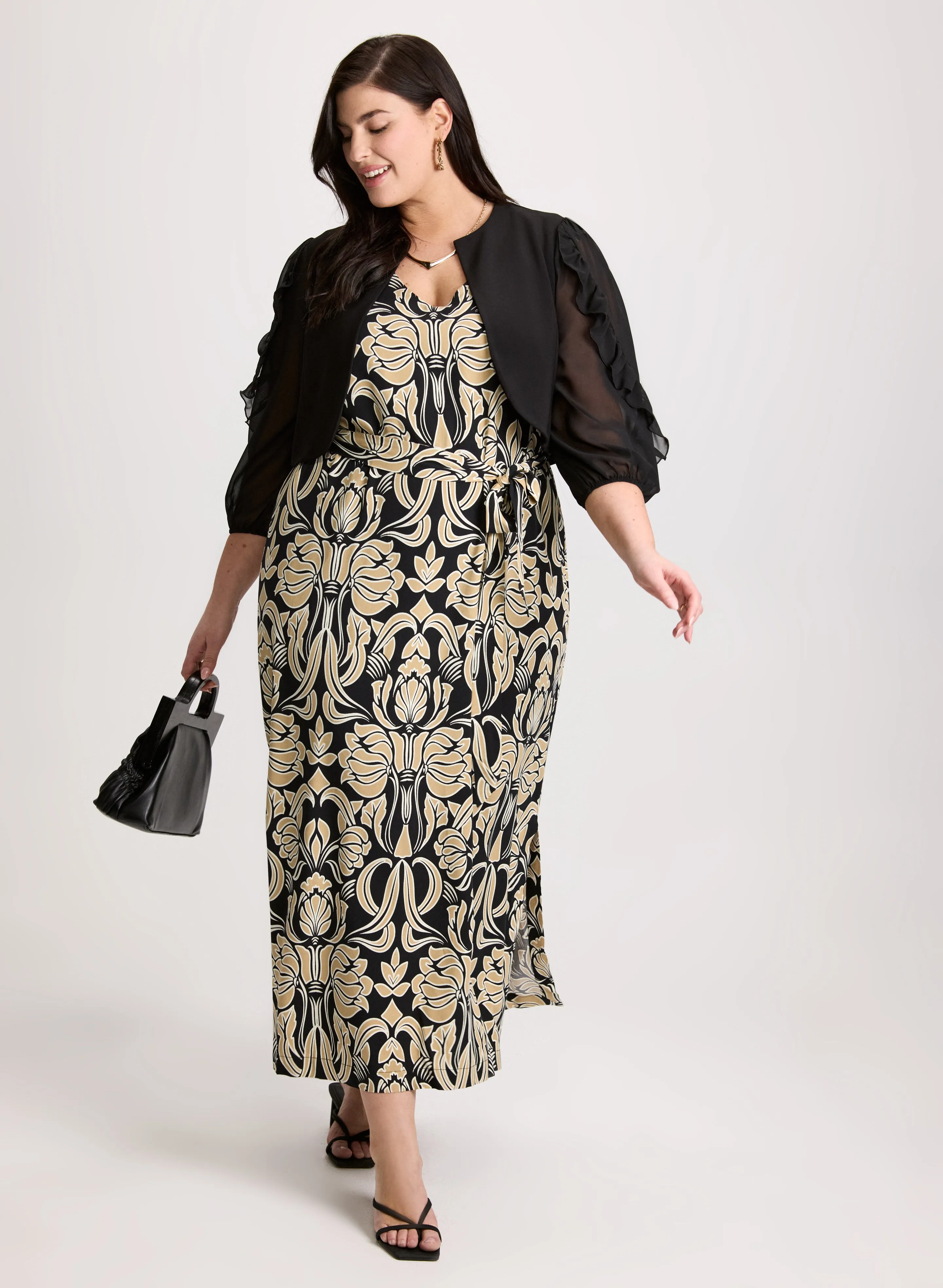 Sheer Ruffled Sleeve Bolero sold by Laura product image thumbnail 3