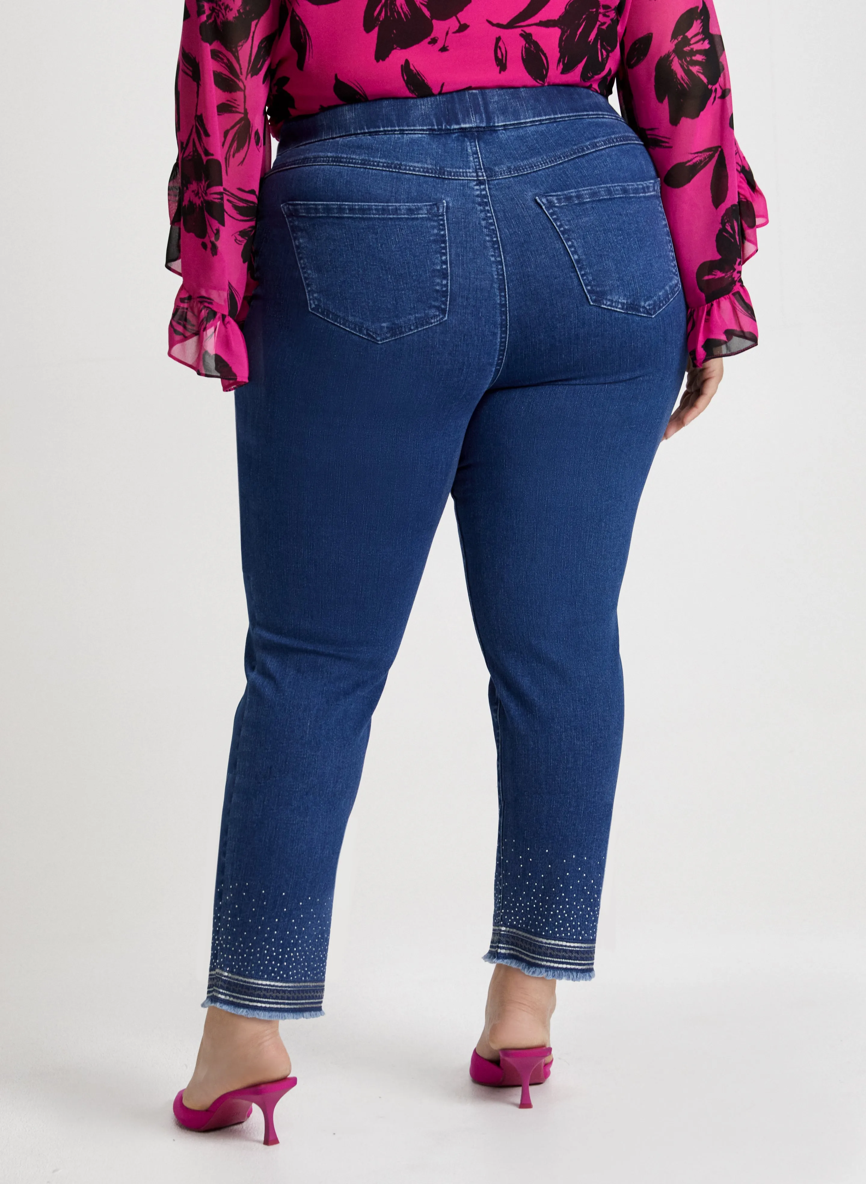 Sequin Hem Slim Leg Jeans sold by Laura product image thumbnail 2