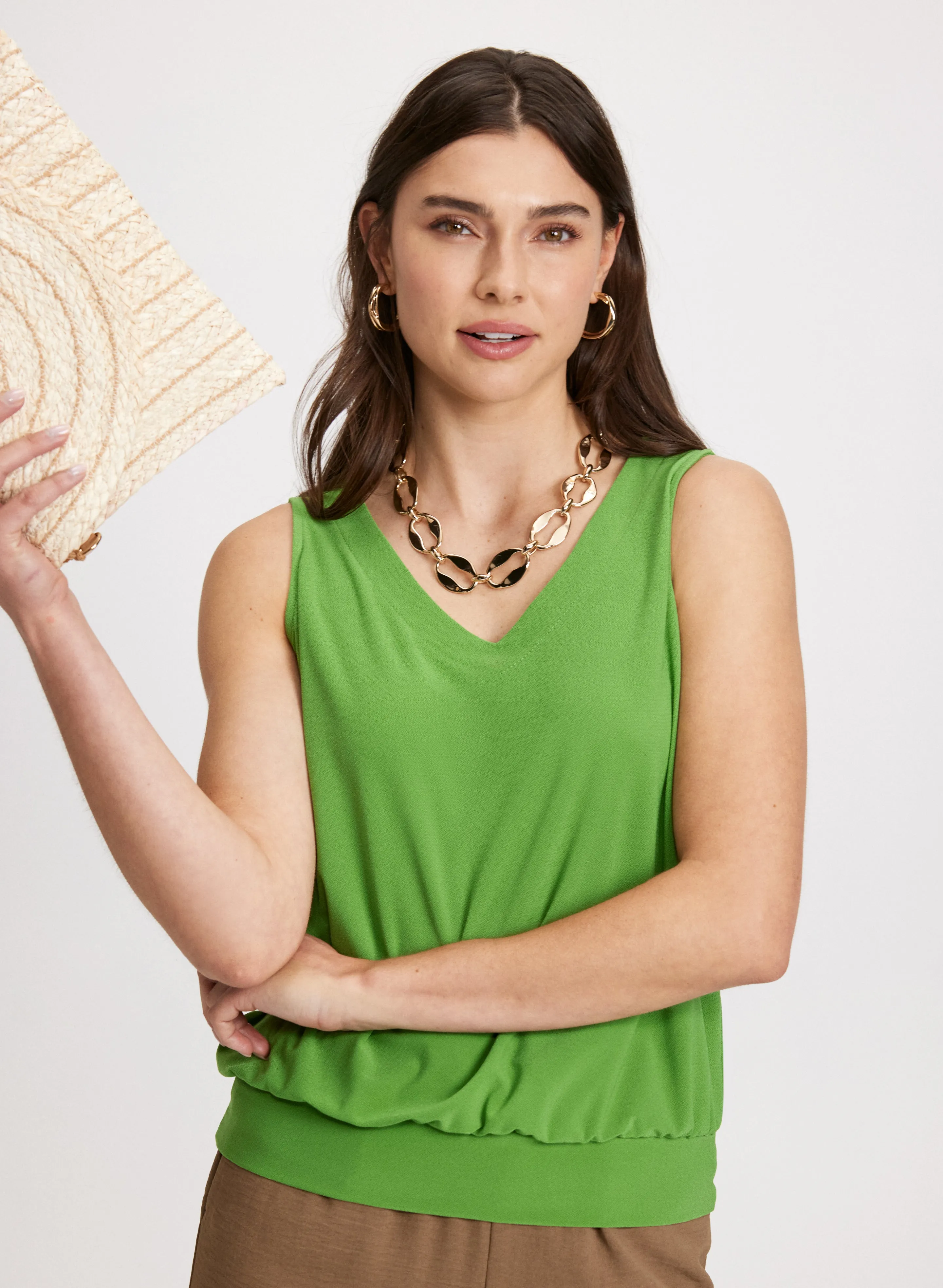 V-Neck Solid Tank Top sold by Laura product image thumbnail 5