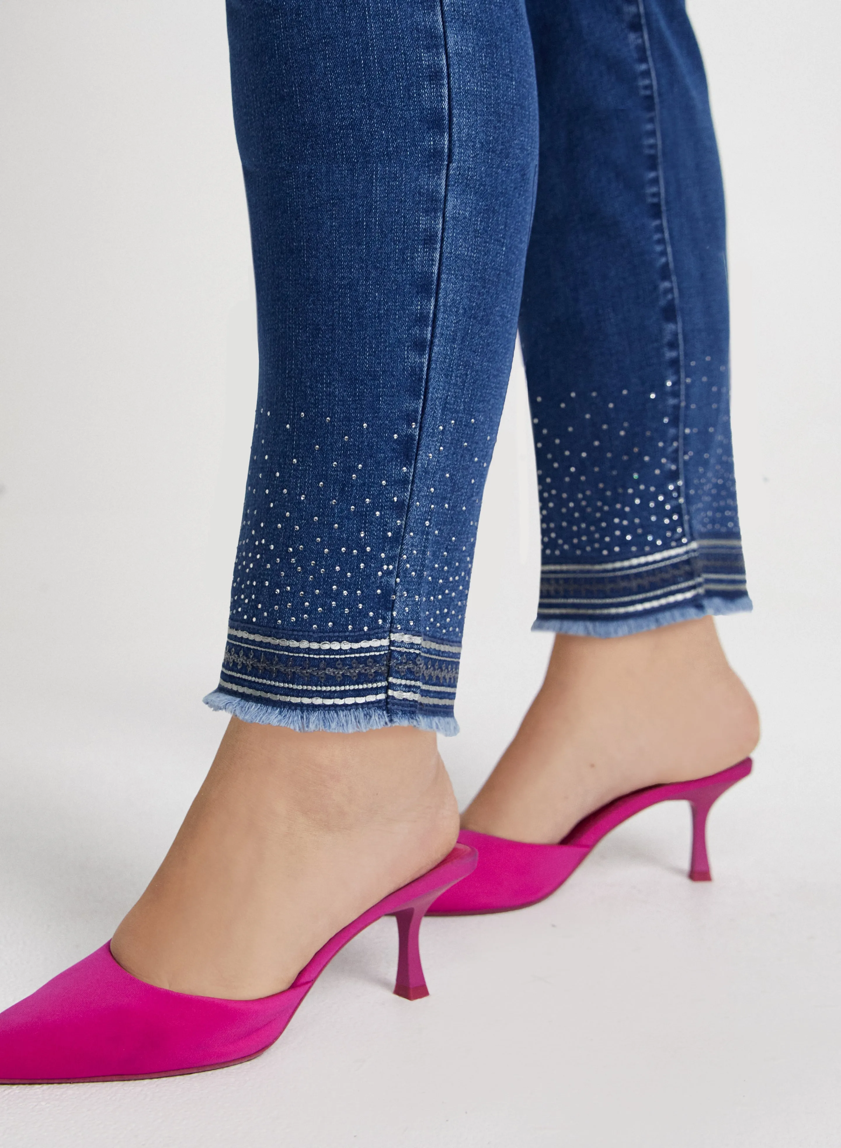Sequin Hem Slim Leg Jeans sold by Laura product image thumbnail 4