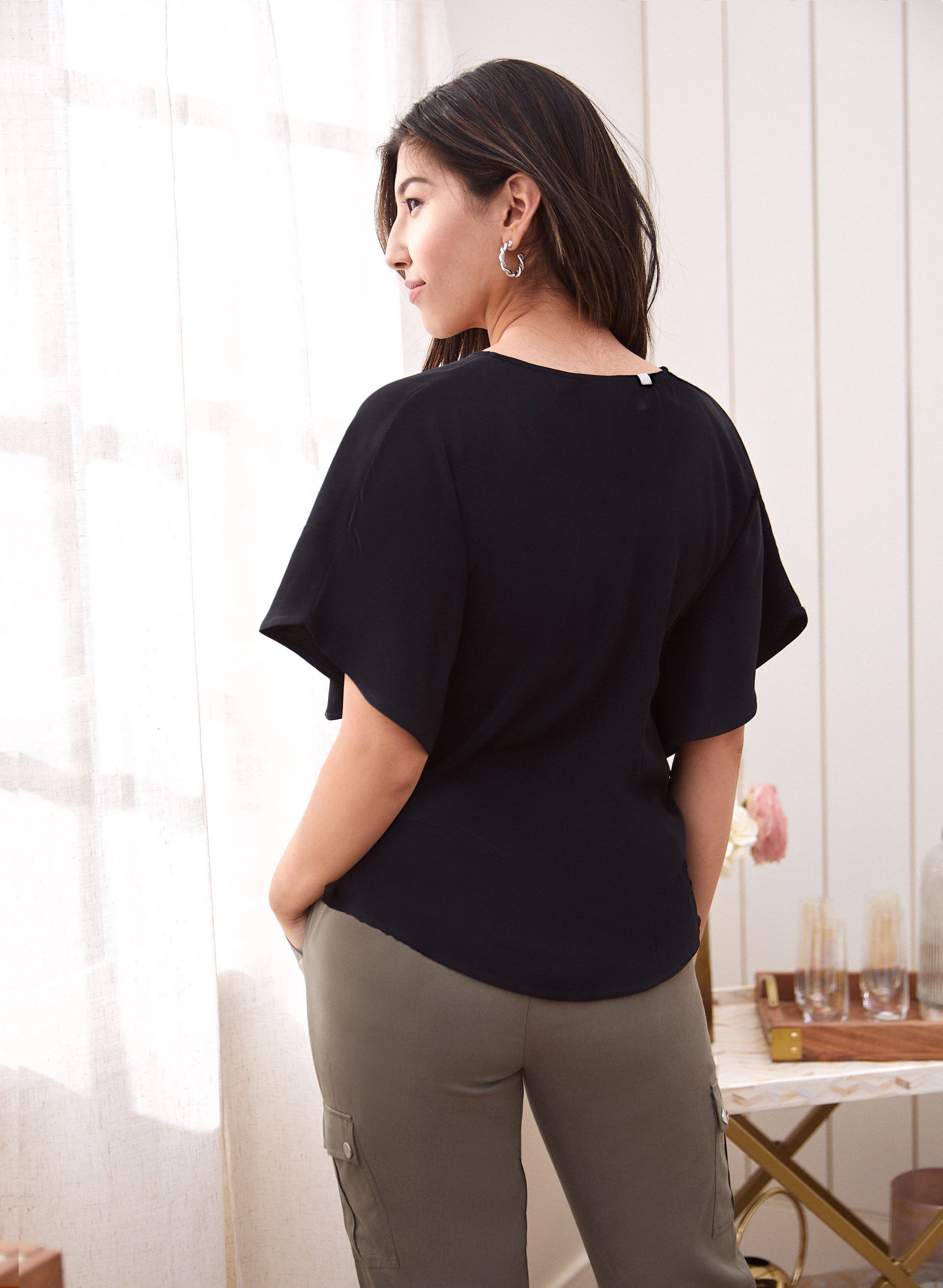 Flutter Detail Poncho Blouse sold by Laura product image thumbnail 4