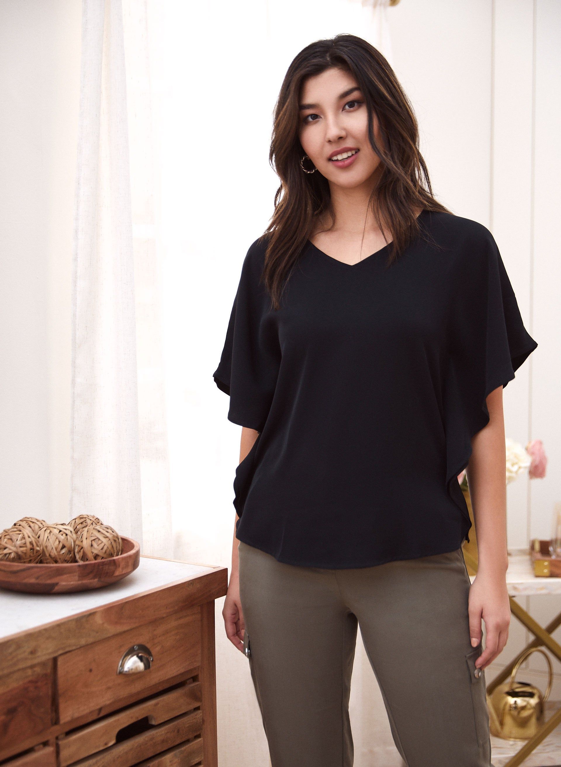 Flutter Detail Poncho Blouse sold by Laura product image thumbnail 3