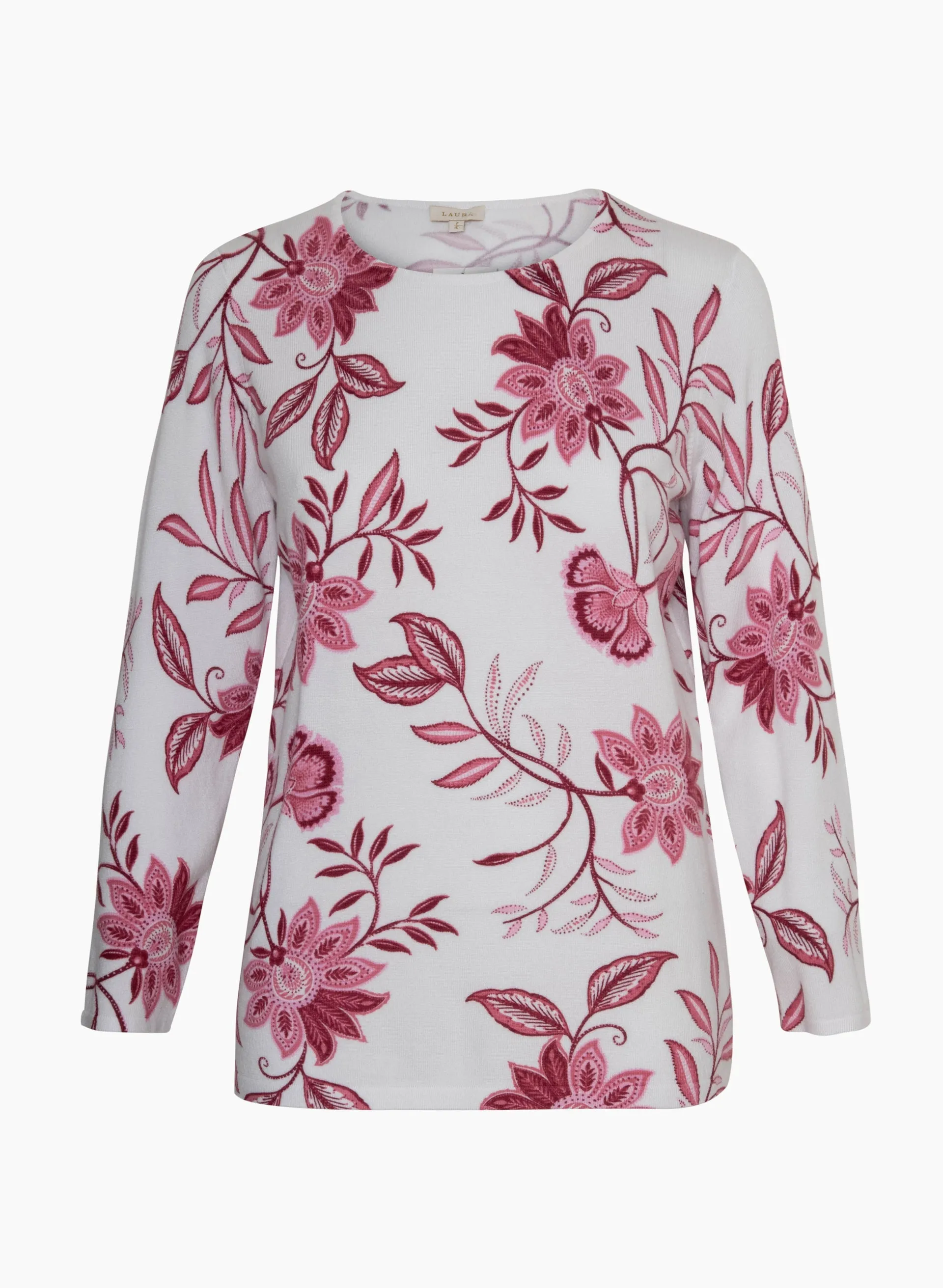 Boat Neck Floral Motif Sweater sold by Laura product image thumbnail 5