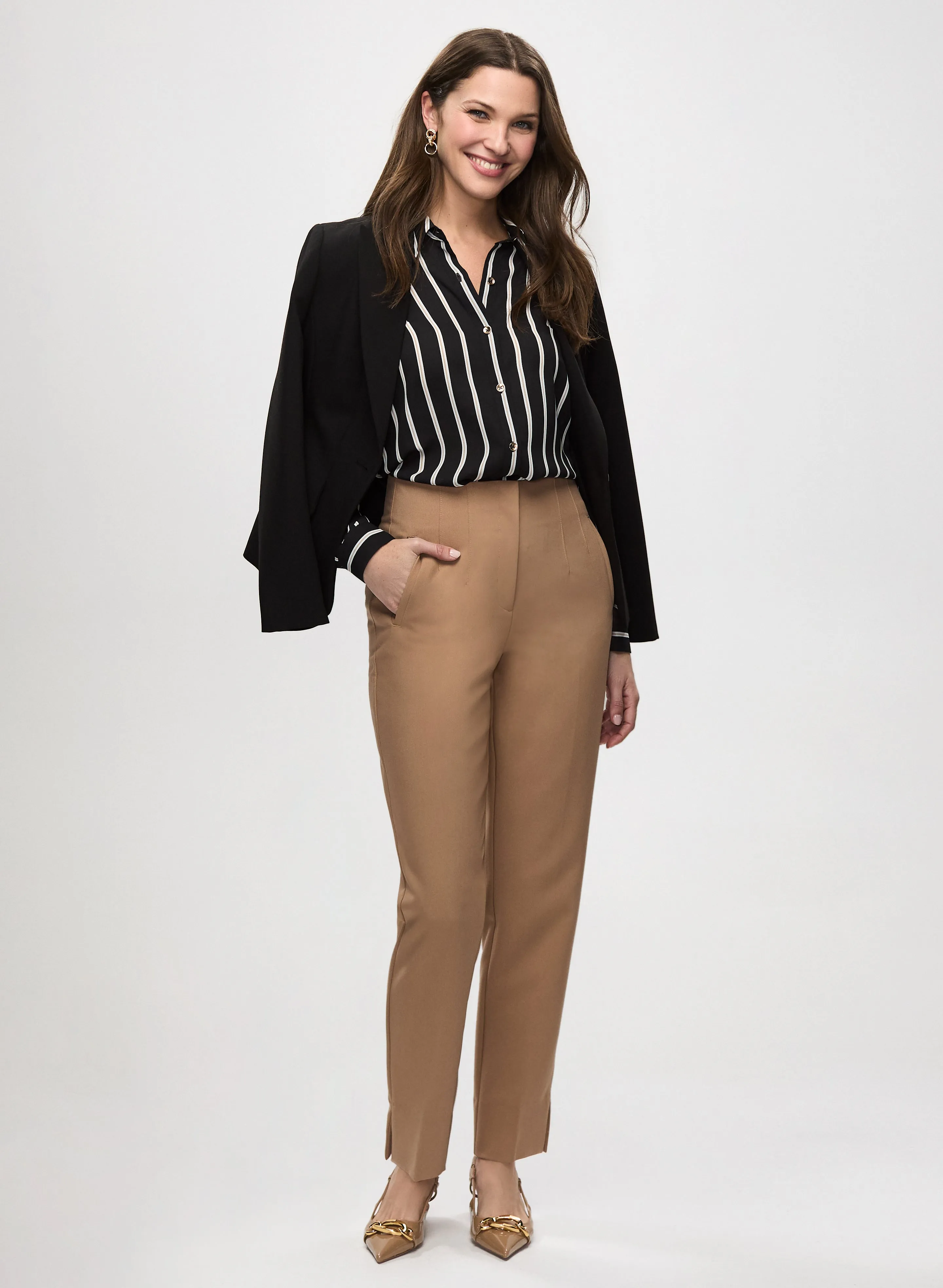 Notch Collar Blazer & Slim Leg Pants sold by Laura