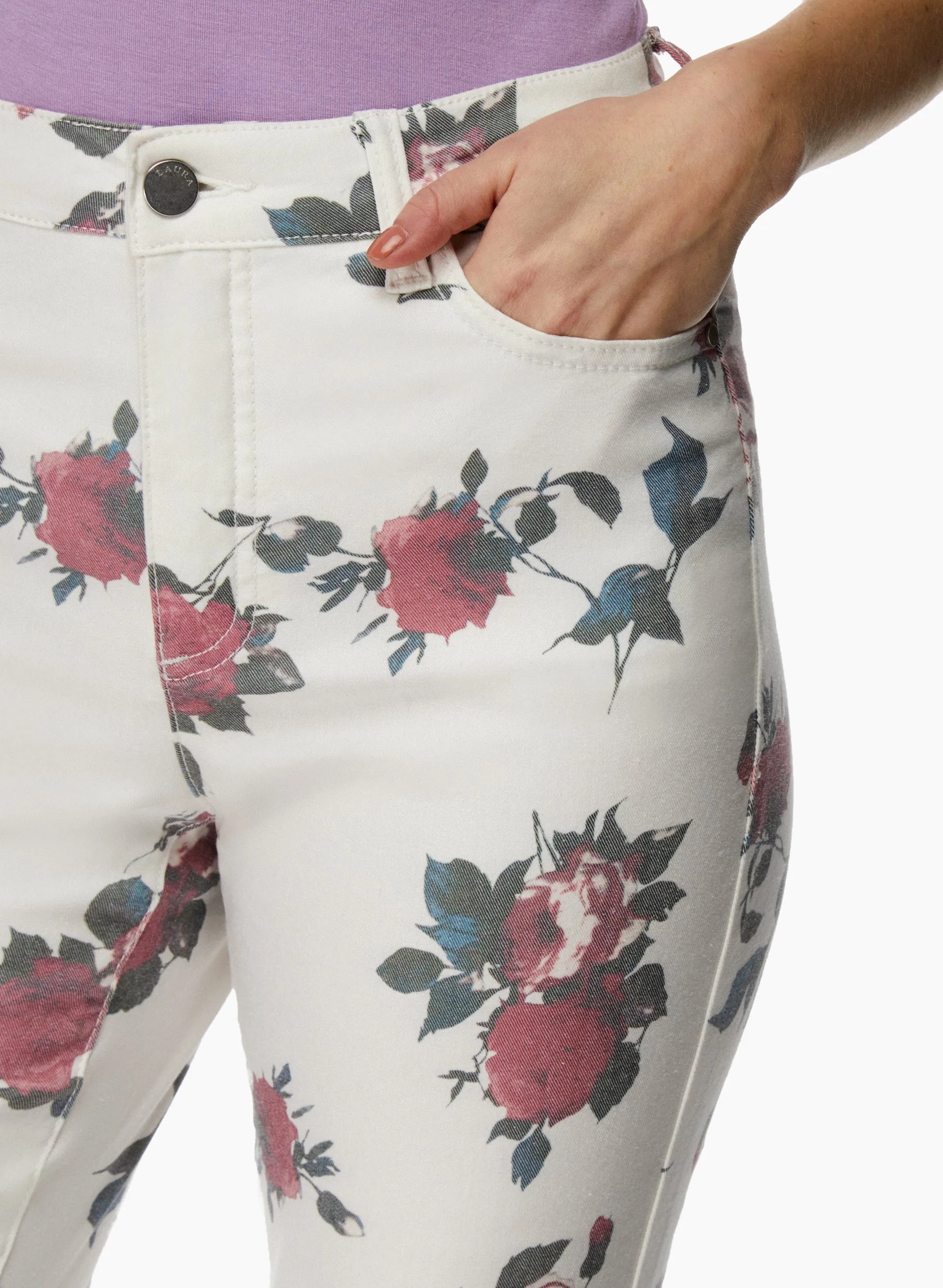 Floral Print Slim Leg Jeans sold by Laura product image thumbnail 4