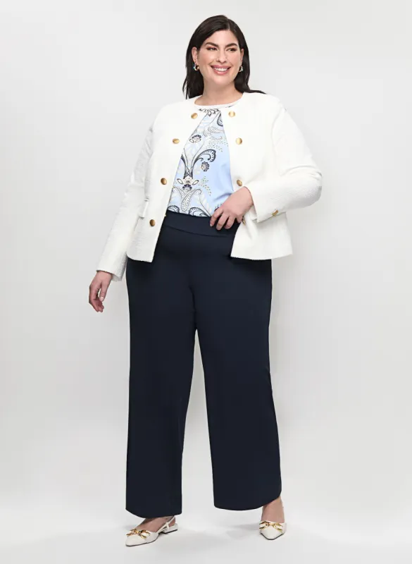 Short Bouclé Jacket & Wide Leg Pants sold by Laura